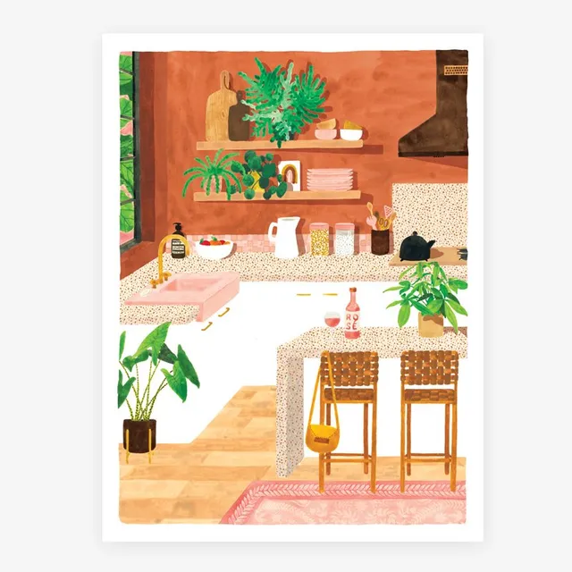 all-the-ways-to-say-kitchen-poster-k-che-aquarell image 1