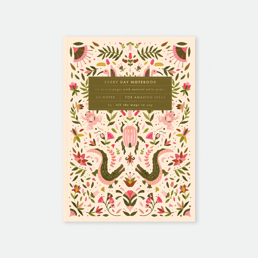 all-the-ways-to-say-pink-croco-notizbuch-a5-goldfolie image 1