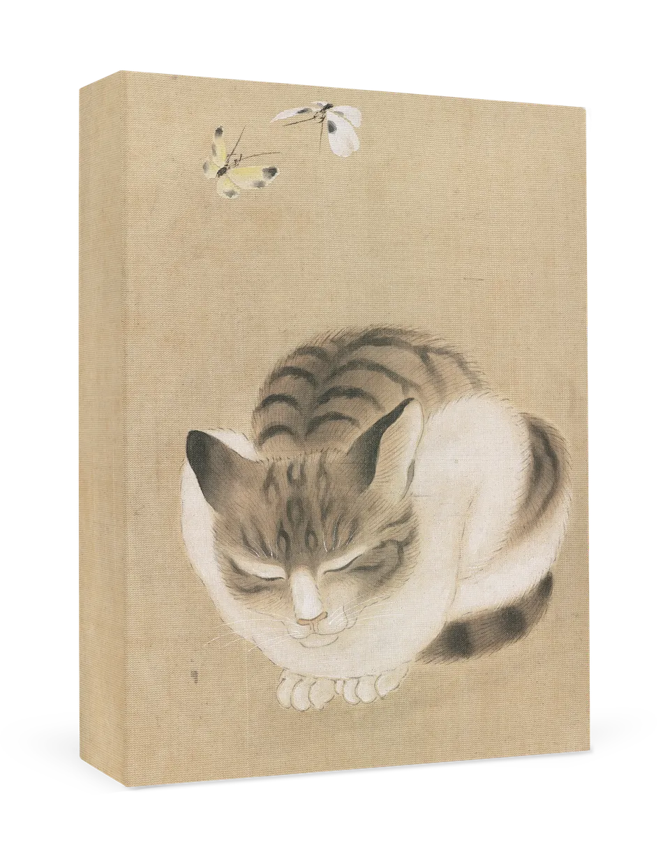 pomegranate-sleeping-cat-and-butterflies-mini-karten-katzenmotiv image 1