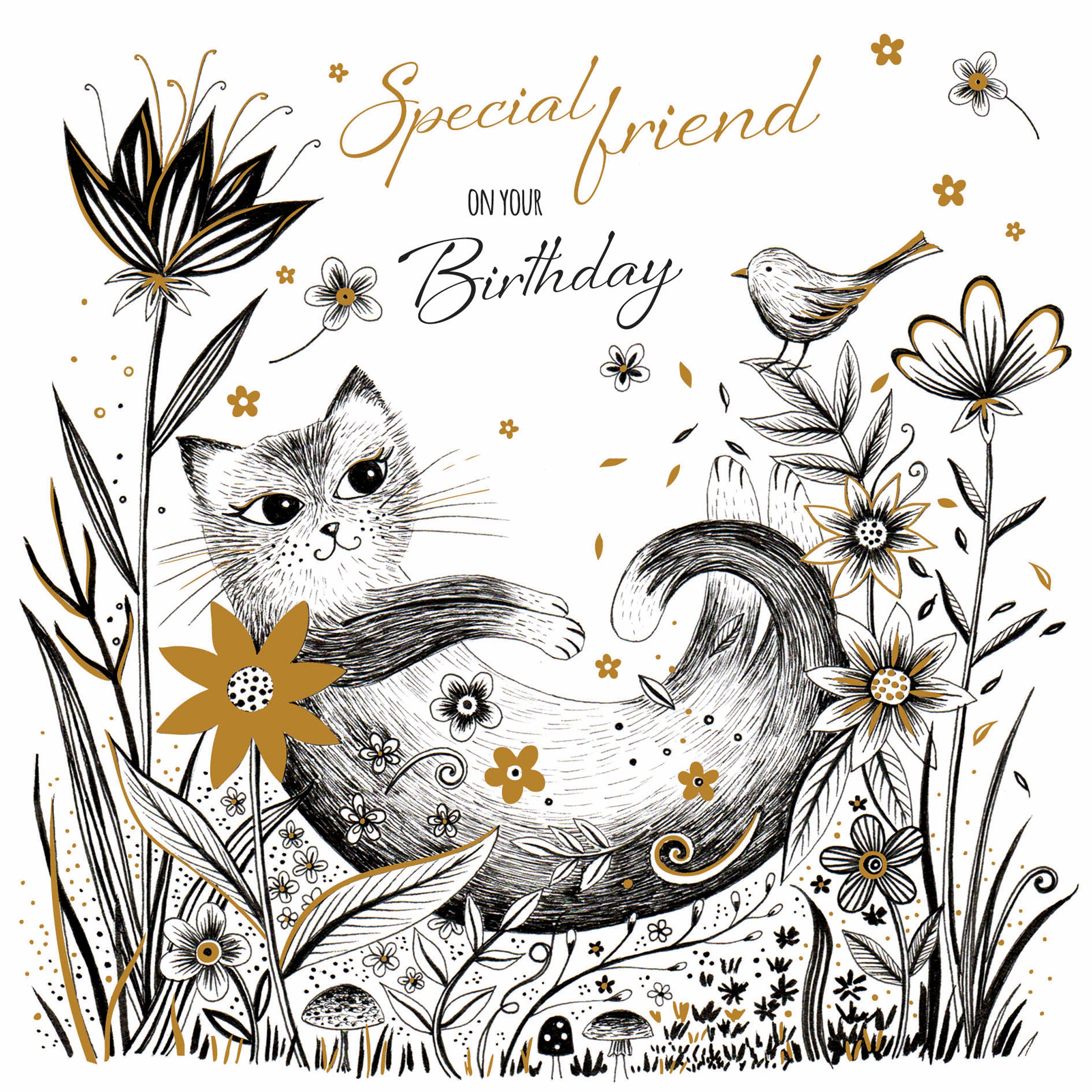 otter-house-ink-moon-birthday-cat-grusskarte-katze-goldfolie image 1