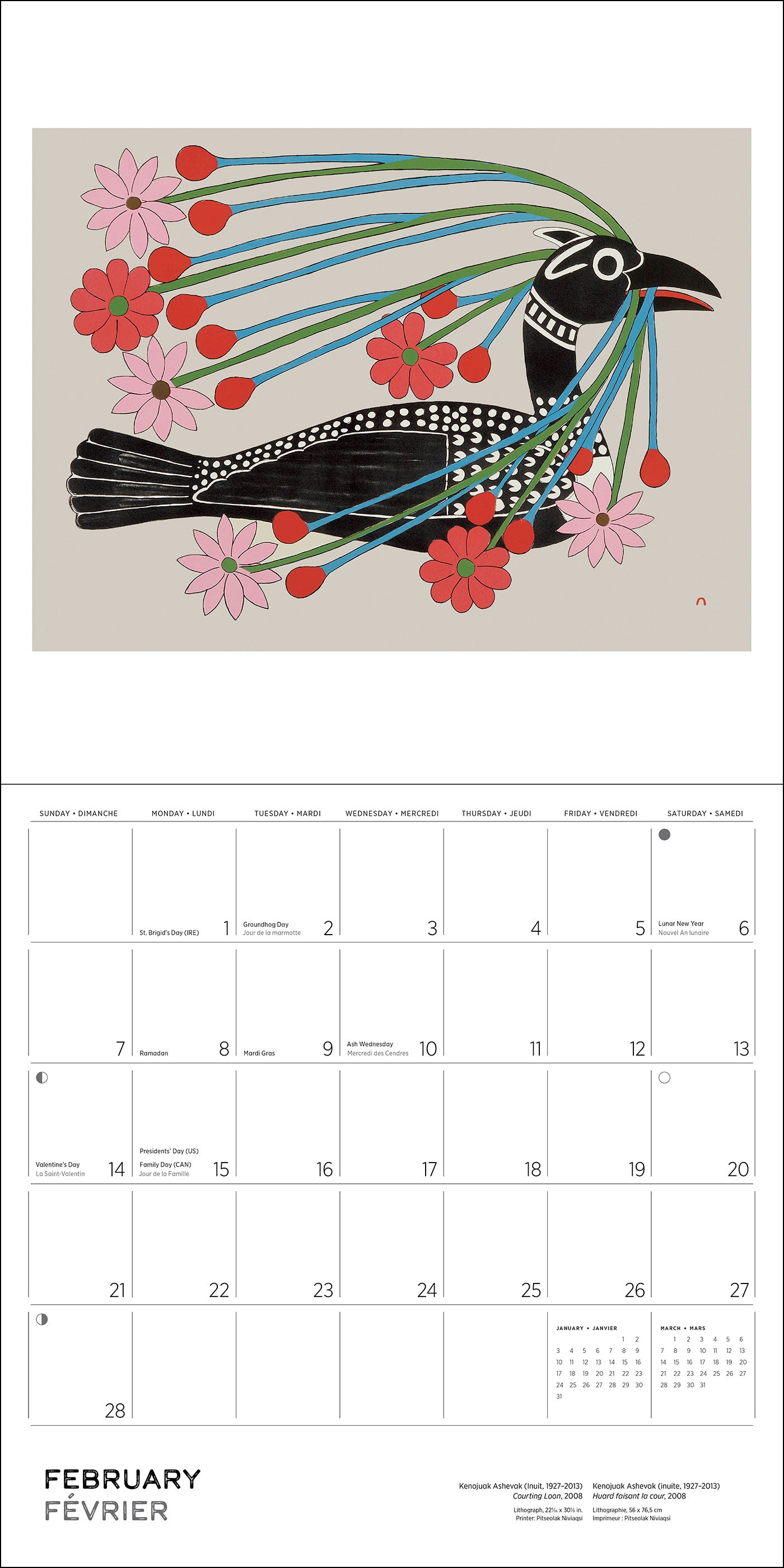 pomegranate-kenojuak-ashevak-2027-wandkalender-inuit image 3