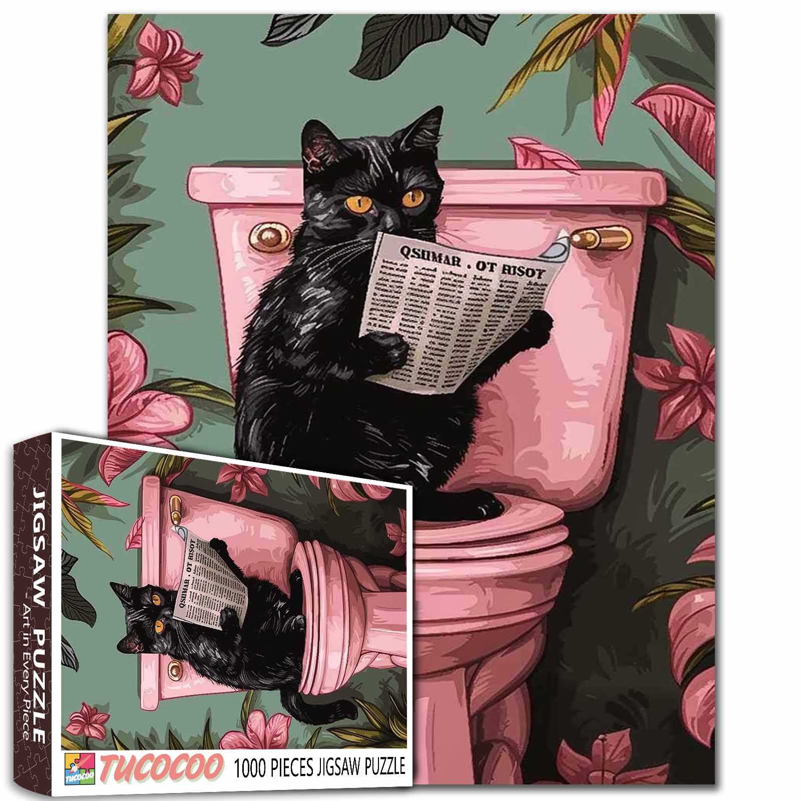 tucocoo-curious-cat-on-toilet-puzzle-1000-teile-katze image 1