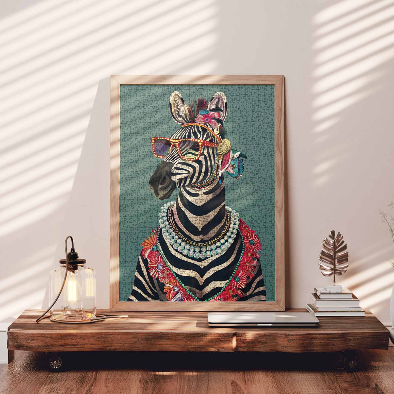 tucocoo-fashionable-zebra-puzzle-1000-teile-tierportrait image 3