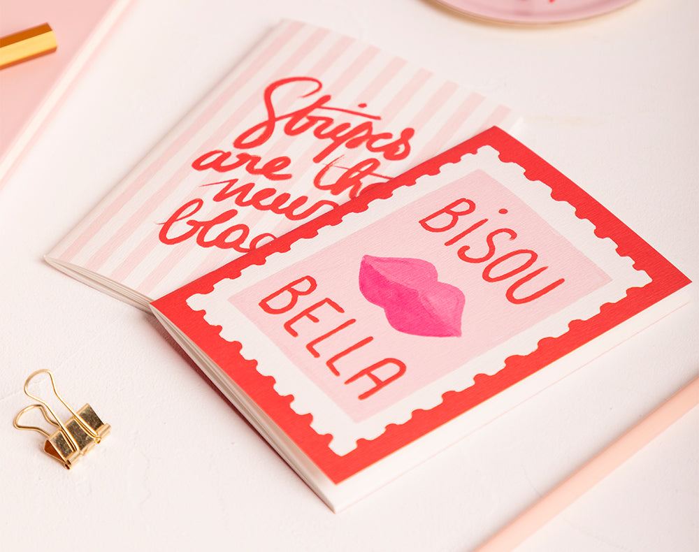all-the-ways-to-say-bisous-bella-stripes-notizbuch-a6-duo image 2