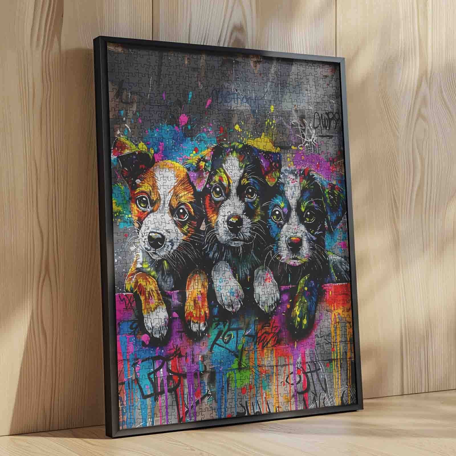 tucocoo-jigsaw-graffiti-puppy-trio-puzzle-1000-teile-hunde-graffiti-motiv image 4
