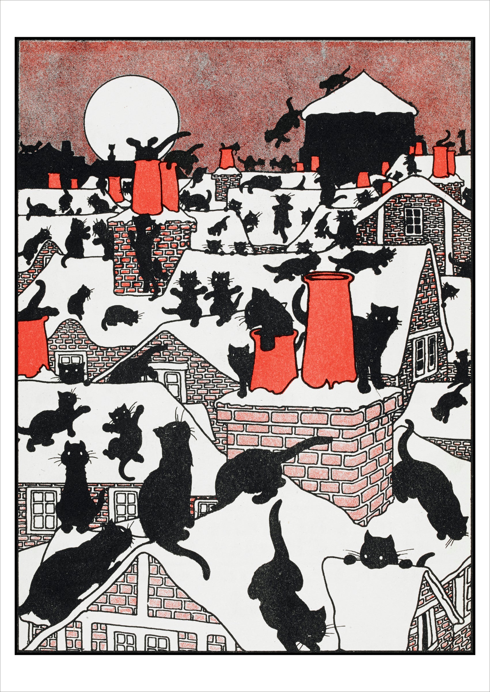 pomegranate-charles-robinson-black-cat-postkarte-weihnachten image 1