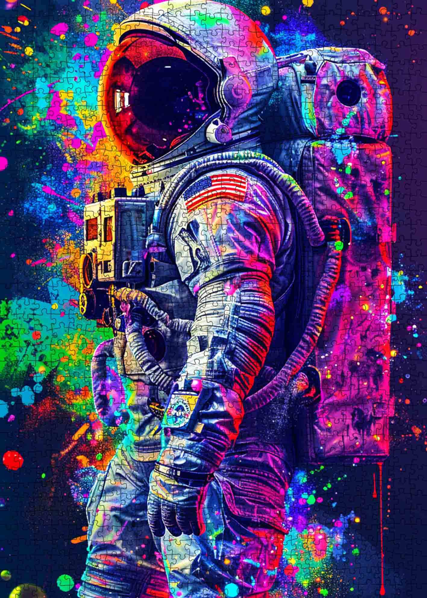 tucocoo-purple-graffiti-astronaut-puzzle-1000-teile-space image 2