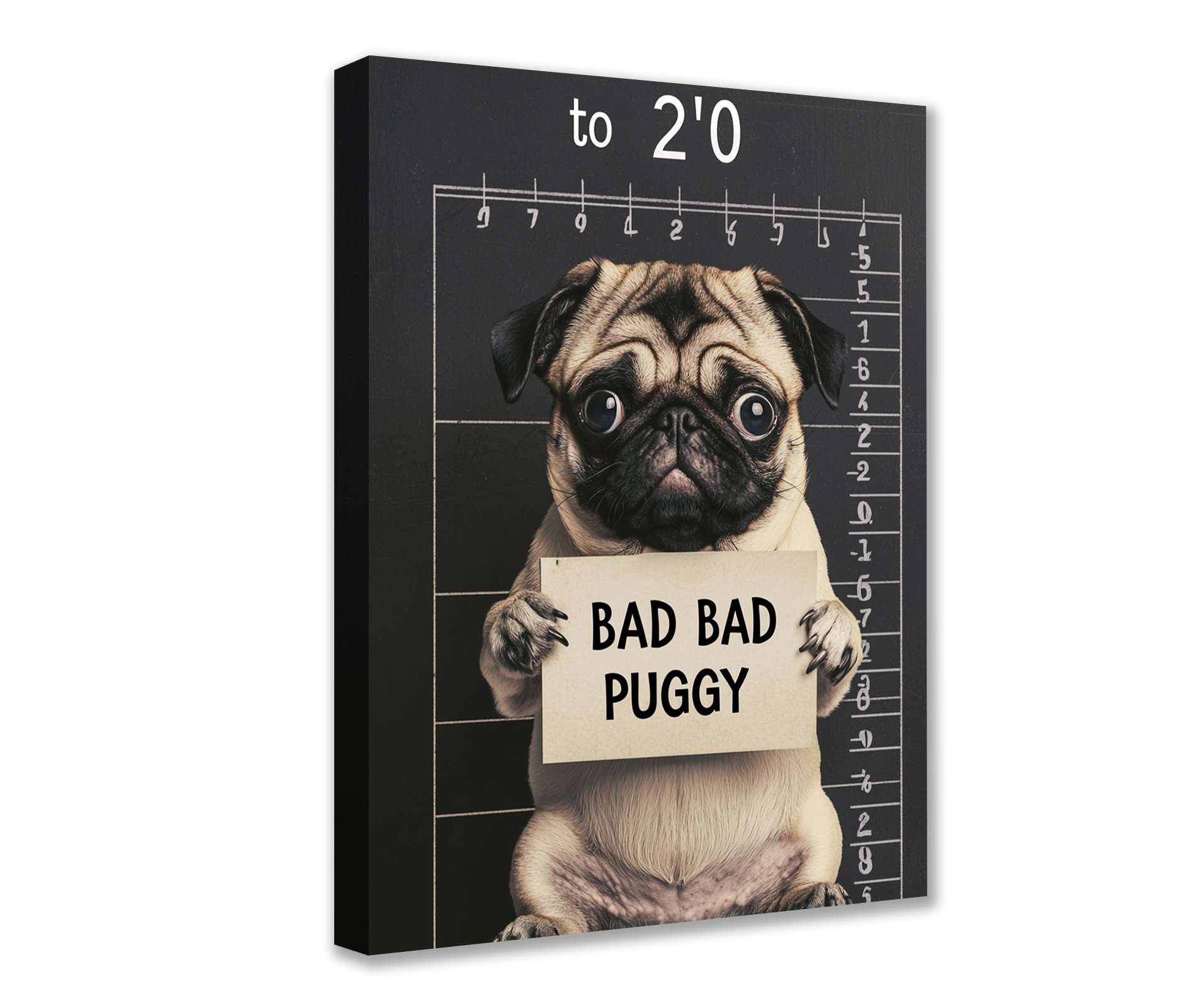 tucocoo-bad-bad-puggy-leinwandbild-30x40cm-mops image 1