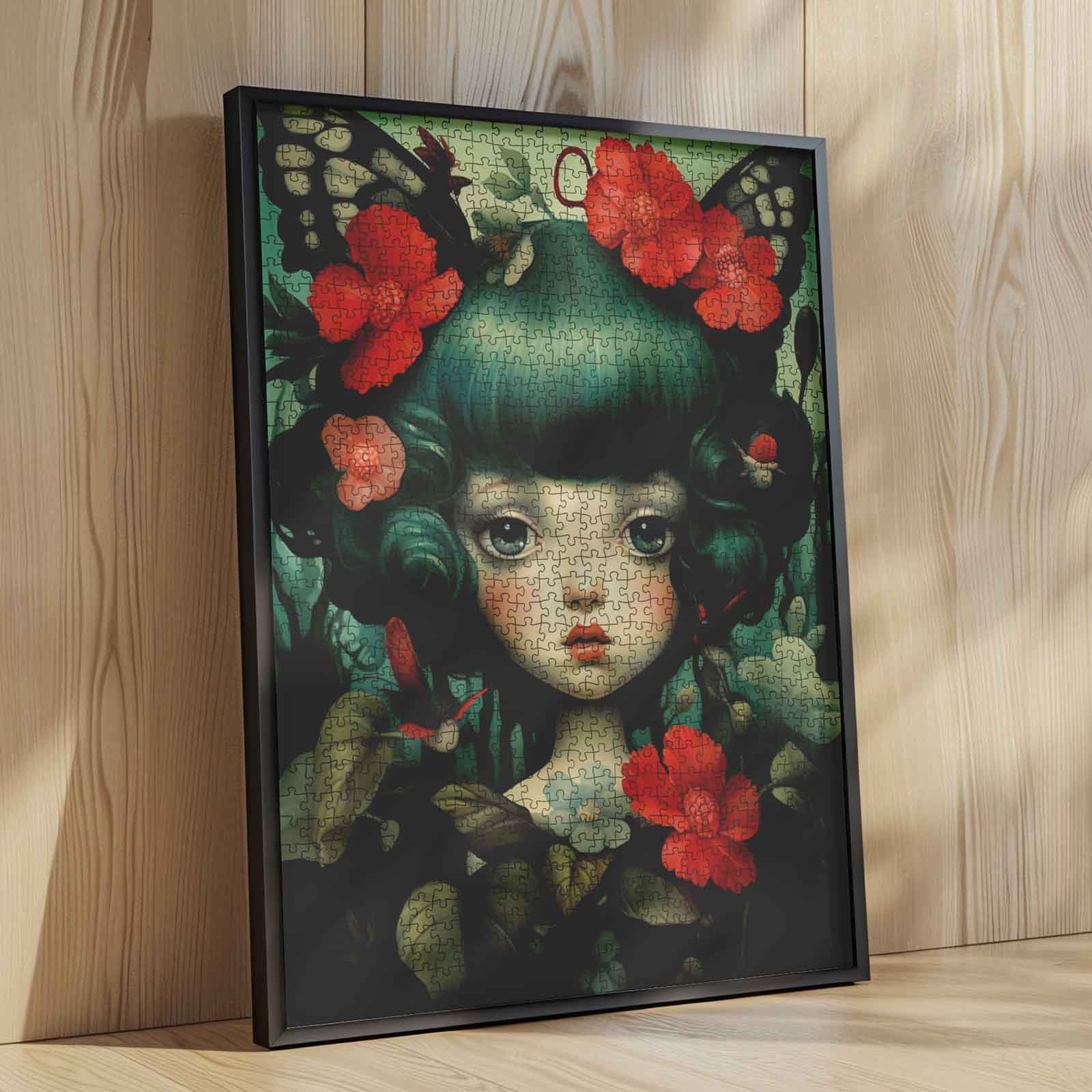 tucocoo-girl-with-red-flowers-puzzle-1000-teile-fantasy image 4