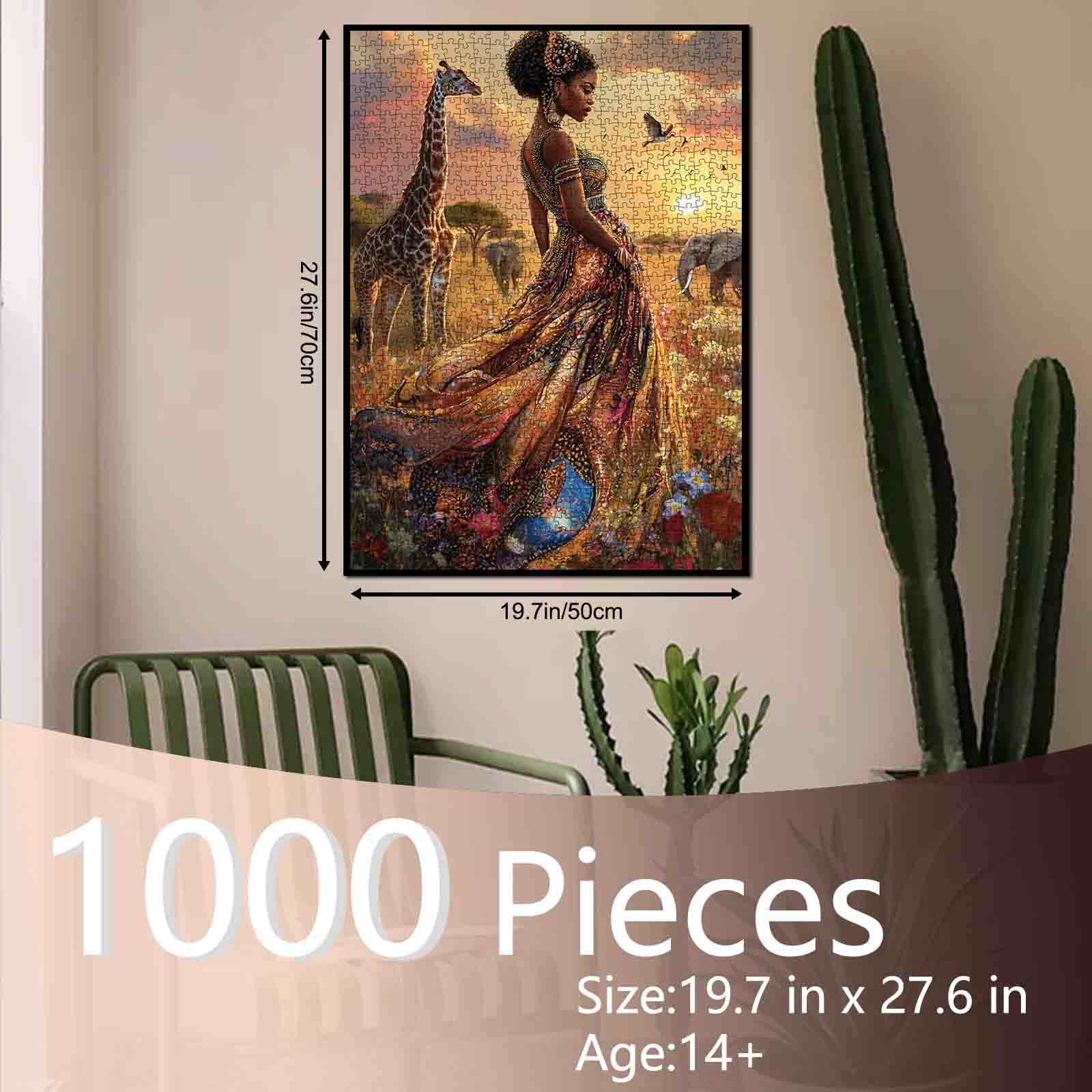 tucocoo-african-queen-sunset-field-puzzle-1000-teile-frau image 5