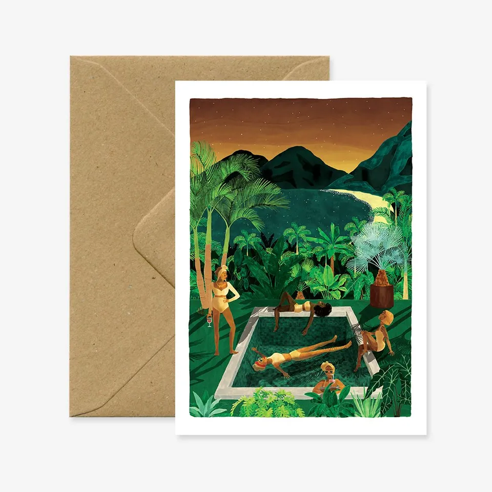 all-the-ways-to-say-party-girls-gru-karte-a6-goldfolie-pool image 1