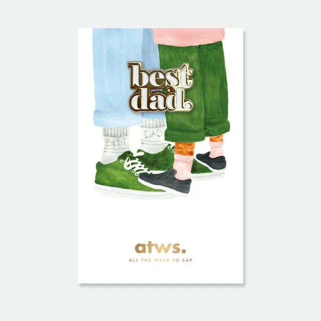 all-the-ways-to-say-best-dad-pin-emaille-gold-23-mm image 1
