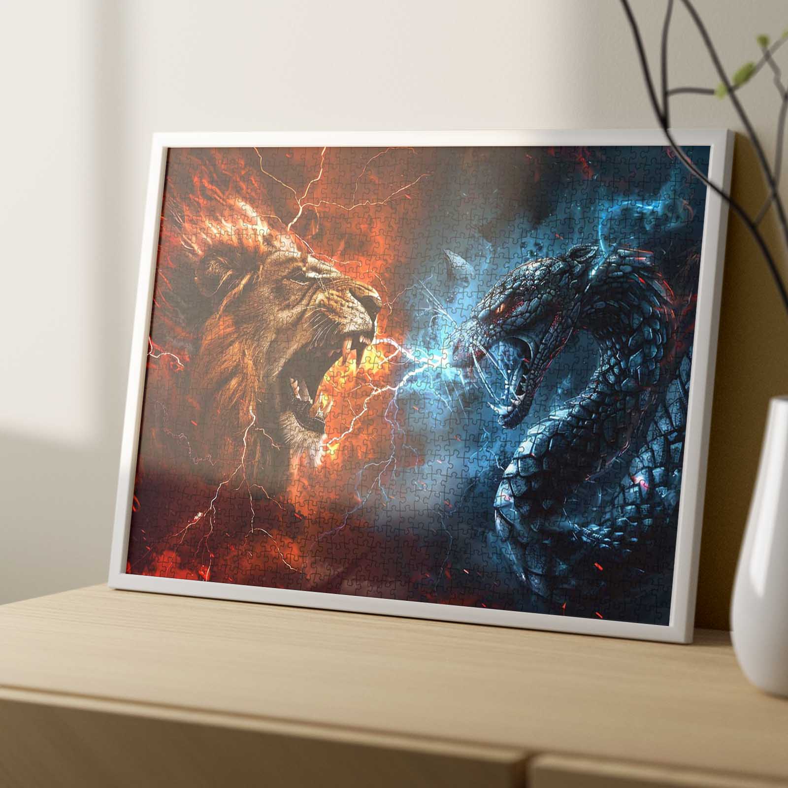 tucocoo-jigsaw-puzzles-lion-vs-snake-puzzle-1000-teile-l-we image 4