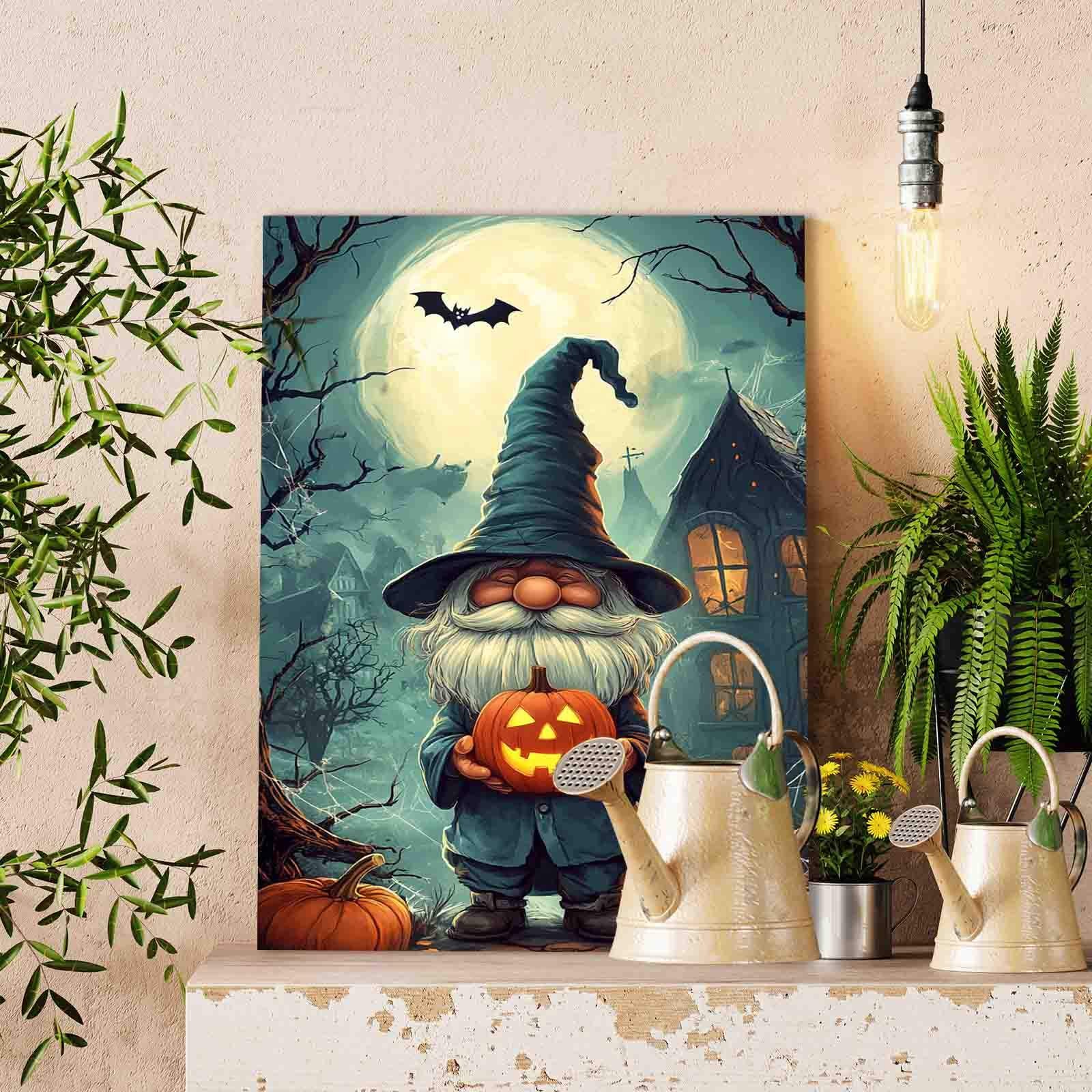 tucocoo-halloween-gnome-with-pumpkin-malen-nach-zahlen-40x50 image 2