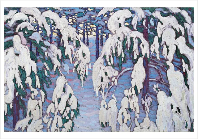 pomegranate-lawren-s-harris-snow-fantasy-blankokarte image 1