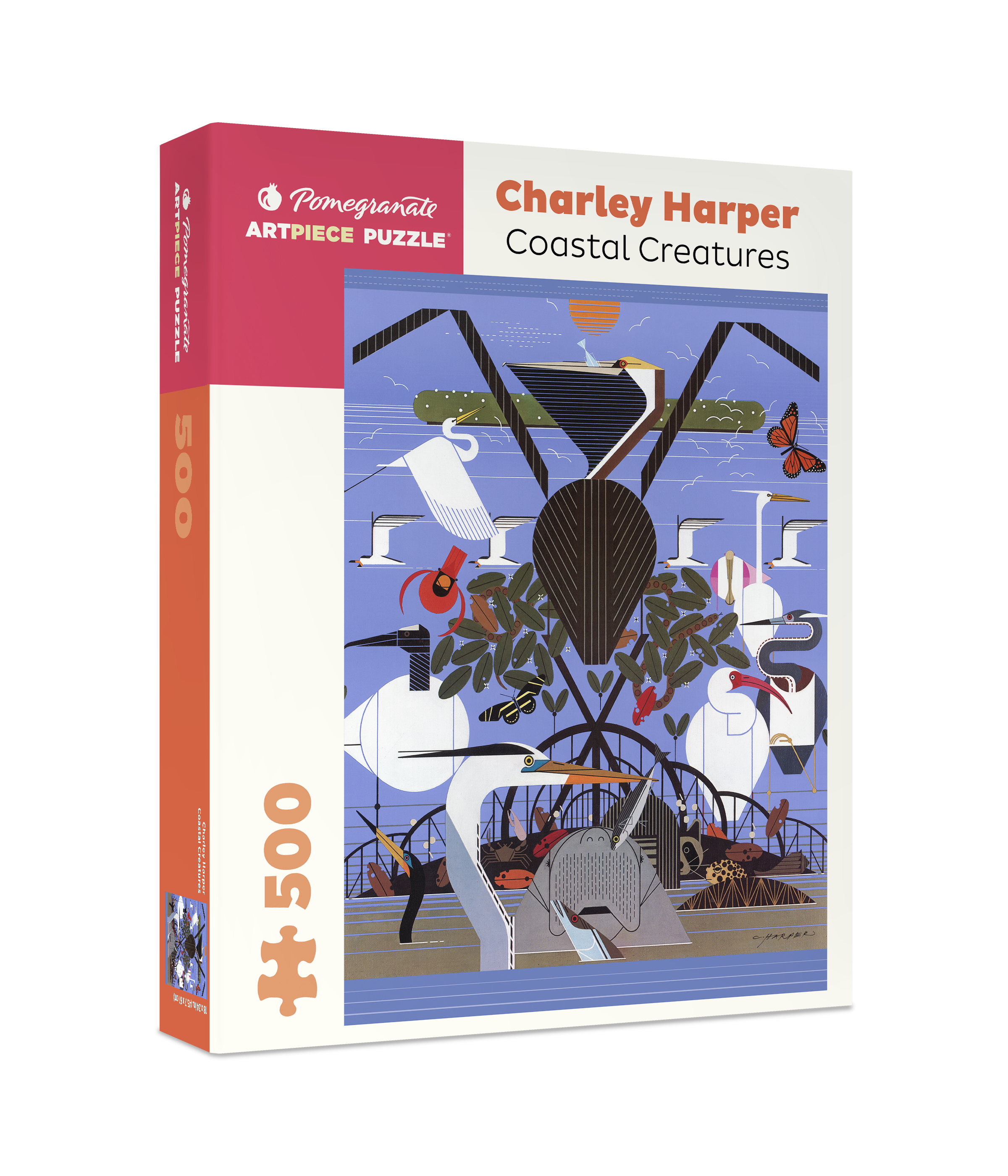 pomegranate-charley-harper-coastal-creatures-puzzle-500-teile image 1