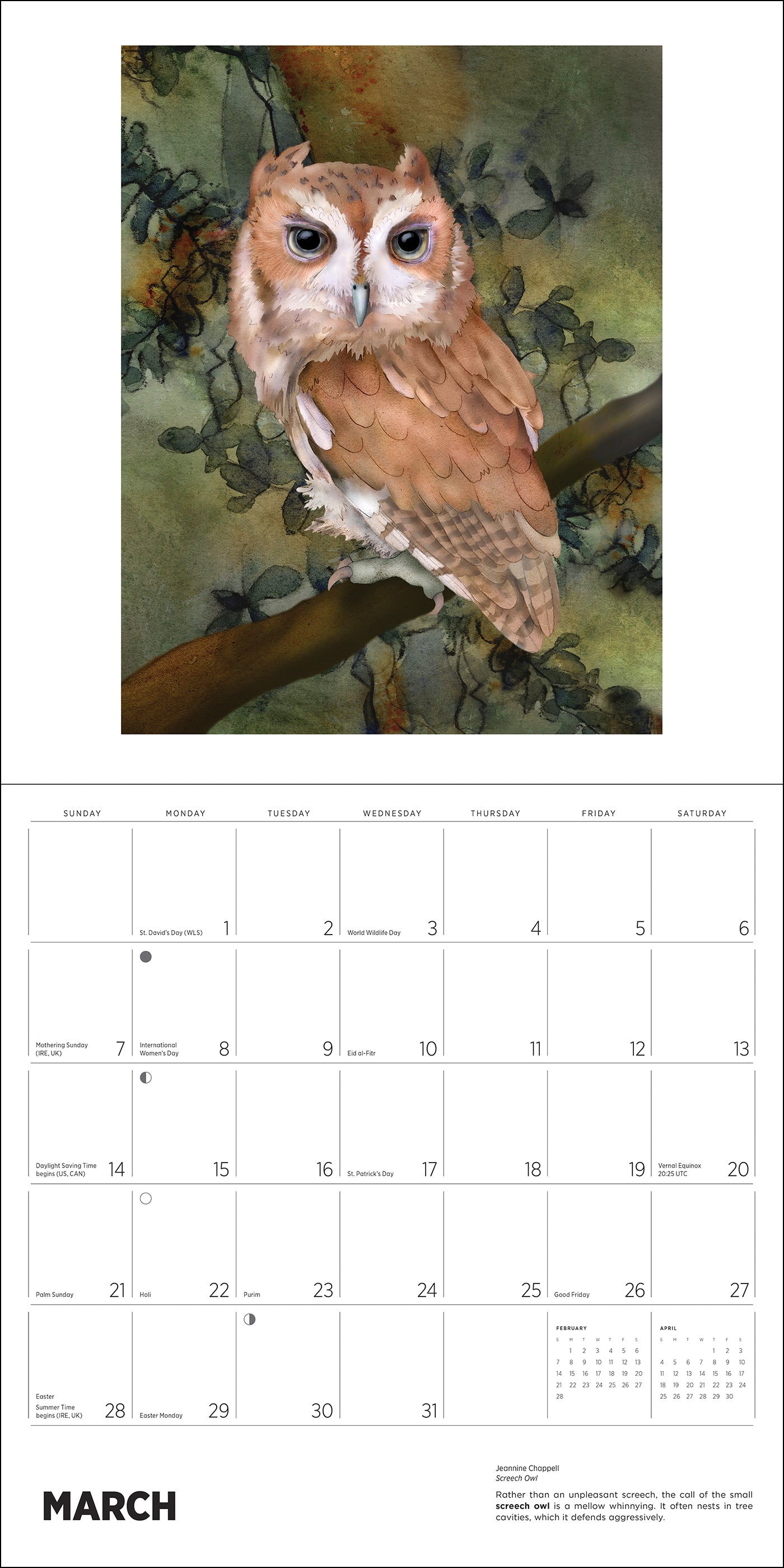 pomegranate-owls-chappell-2027-wandkalender-eulen image 2