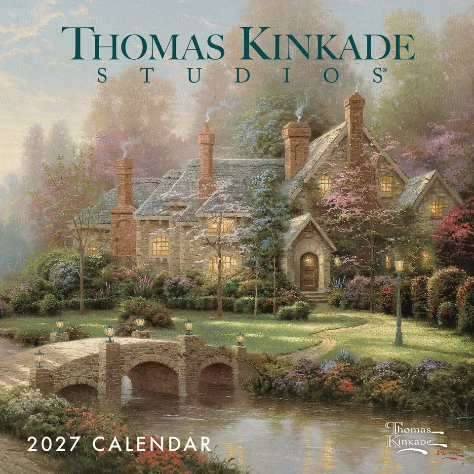 otter-house-kinkade-mini-kalender-2027-wandkalender-kunst image 1