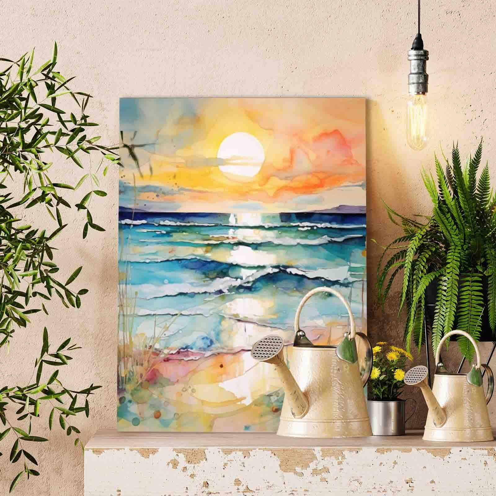 tucocoo-paint-by-numbers-watercolor-sunset-shore-malen-nach-zahlen-40x50-cm image 2