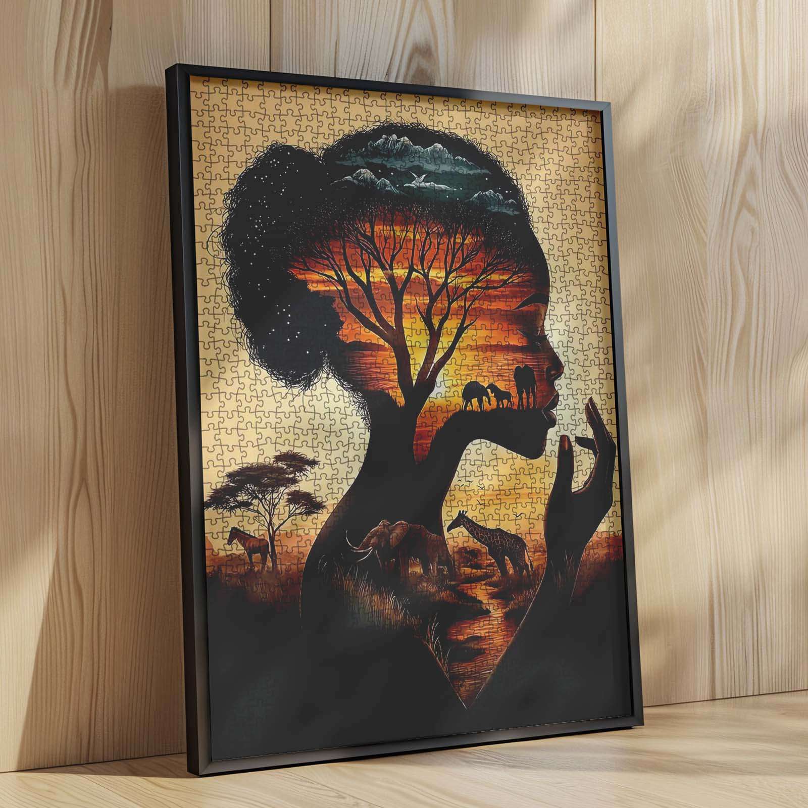 tucocoo-african-silhouette-puzzle-1000-teile-sonnenuntergang image 4