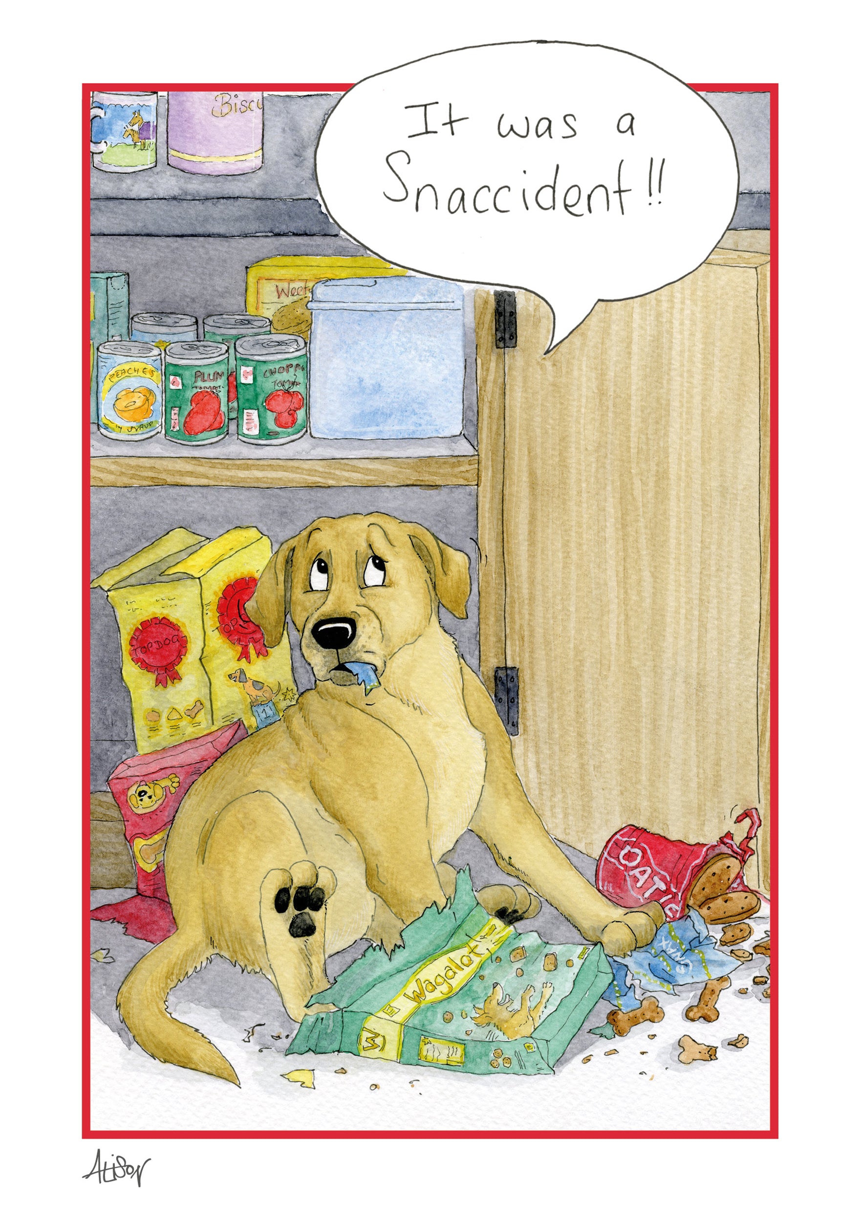 otter-house-alison-s-animals-snaccident-hunde-gru-karte-blanko image 1