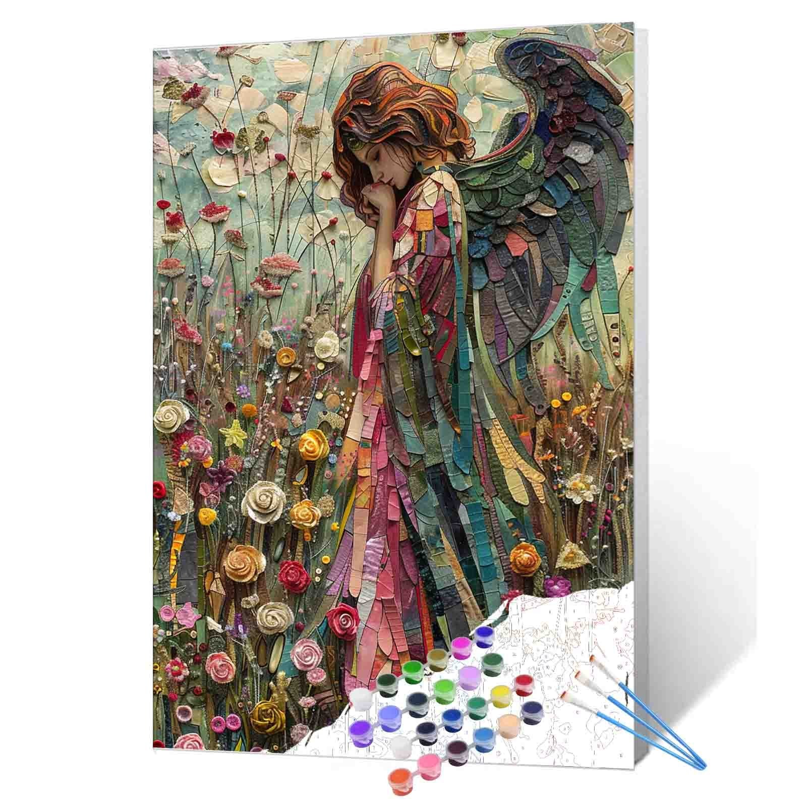 tucocoo-angel-in-the-garden-malen-nach-zahlen-engel-16x20 image 1