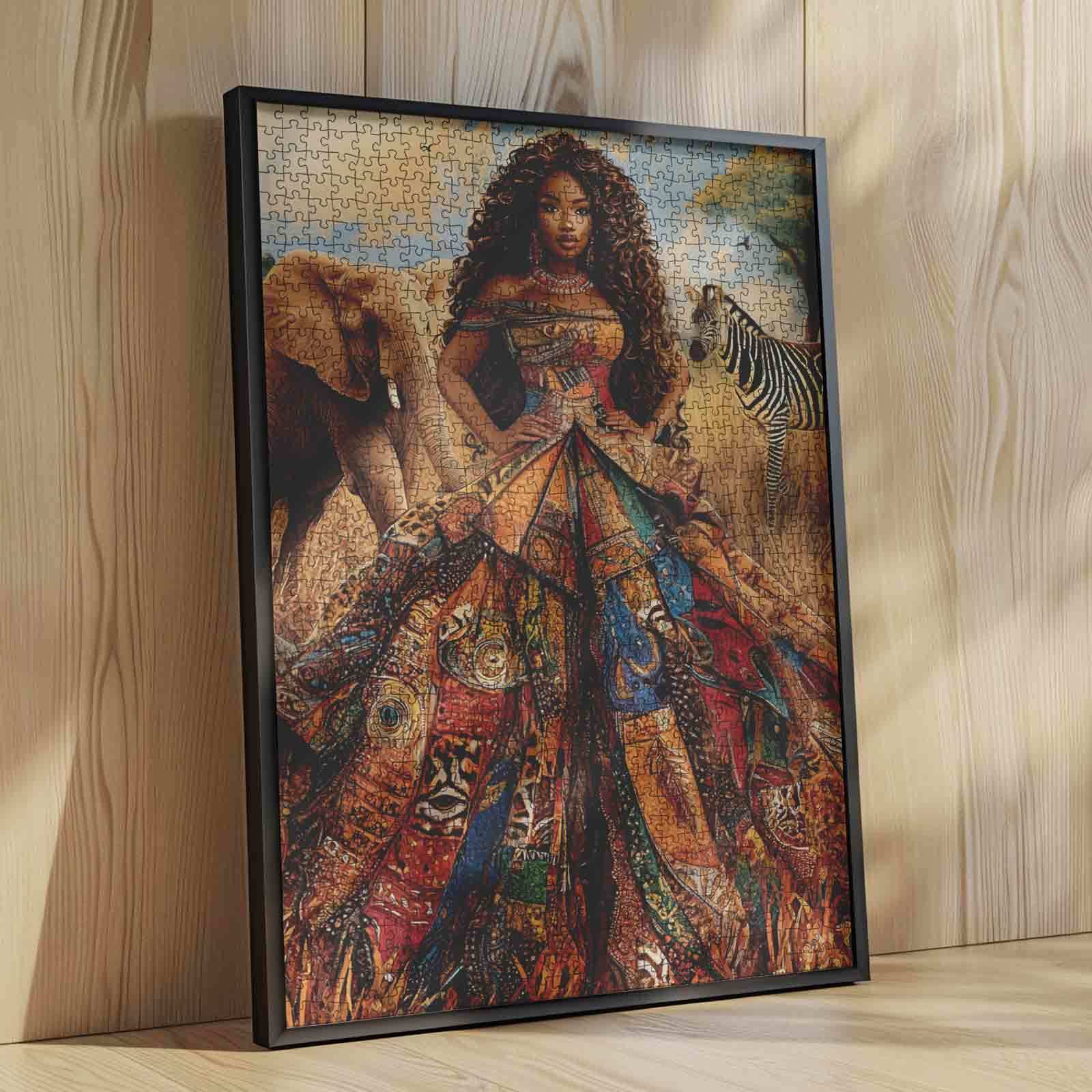 tucocoo-queen-african-patchwork-dress-puzzle-1000-teile-portrait image 4