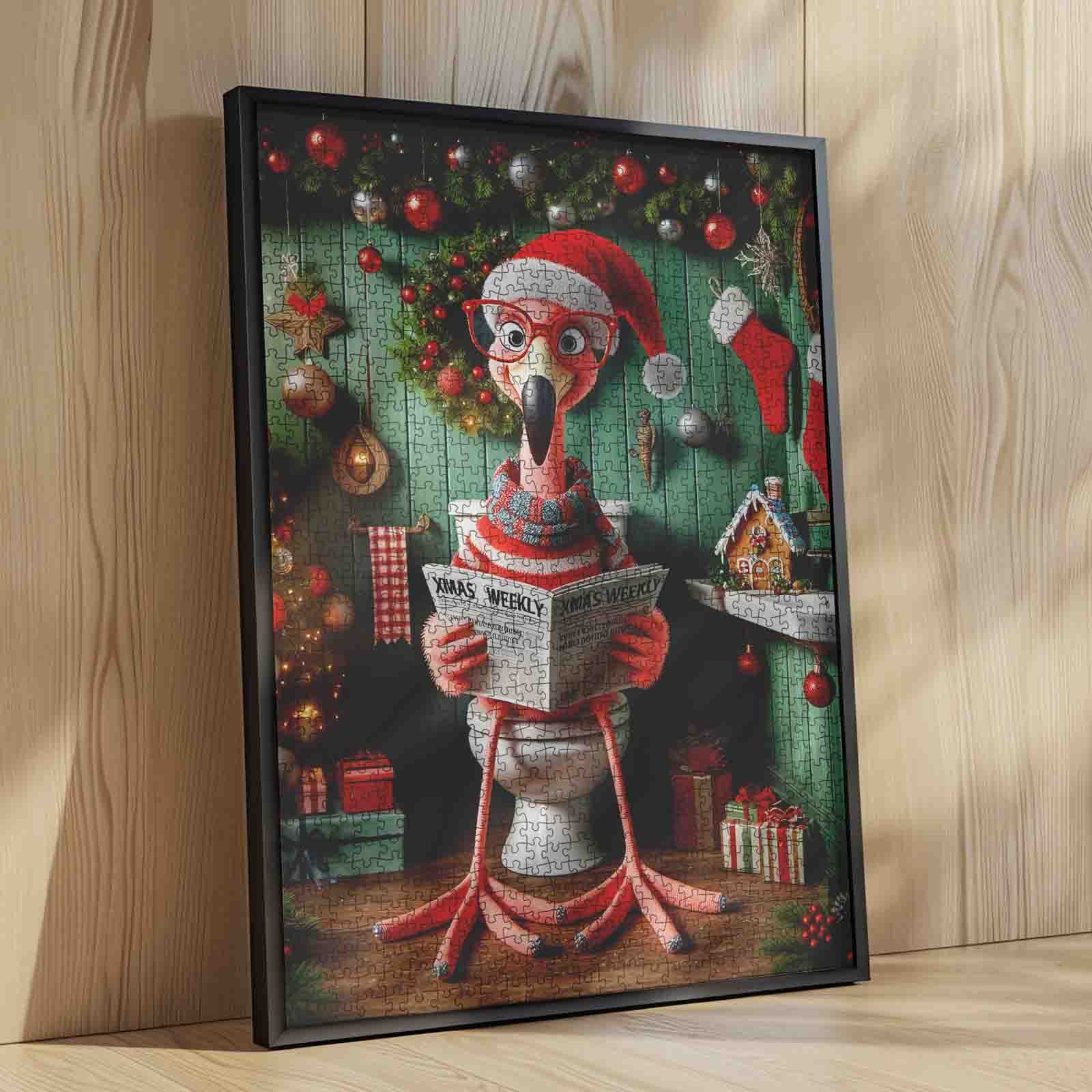tucocoo-festive-flamingo-toilet-puzzle-1000-teile-lustig image 4