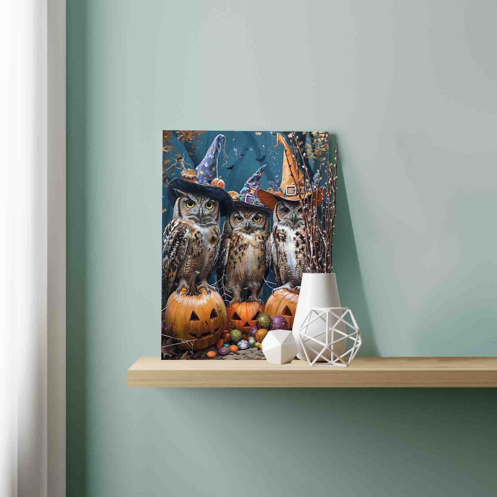 tucocoo-three-owls-halloween-malen-nach-zahlen-ohne-rahmen-eulen image 3