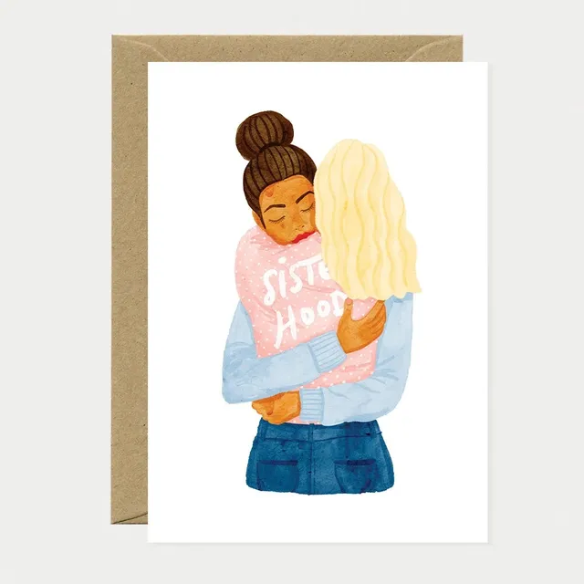 all-the-ways-to-say-sisterhood-gru-karte-a6-umarmung-danke image 1