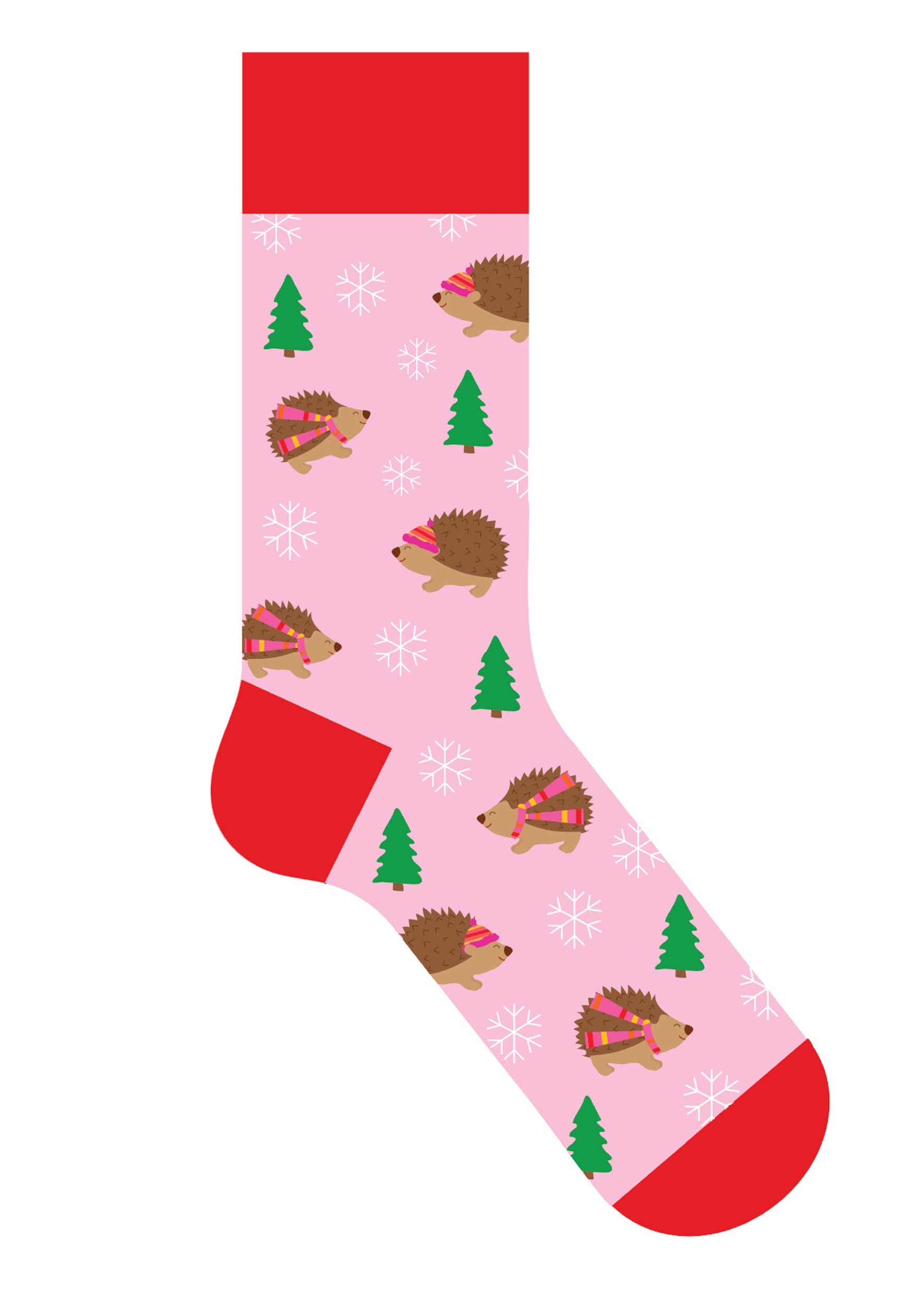 otter-house-festive-hedgehogs-socken-1-paar-weihnachten image 2