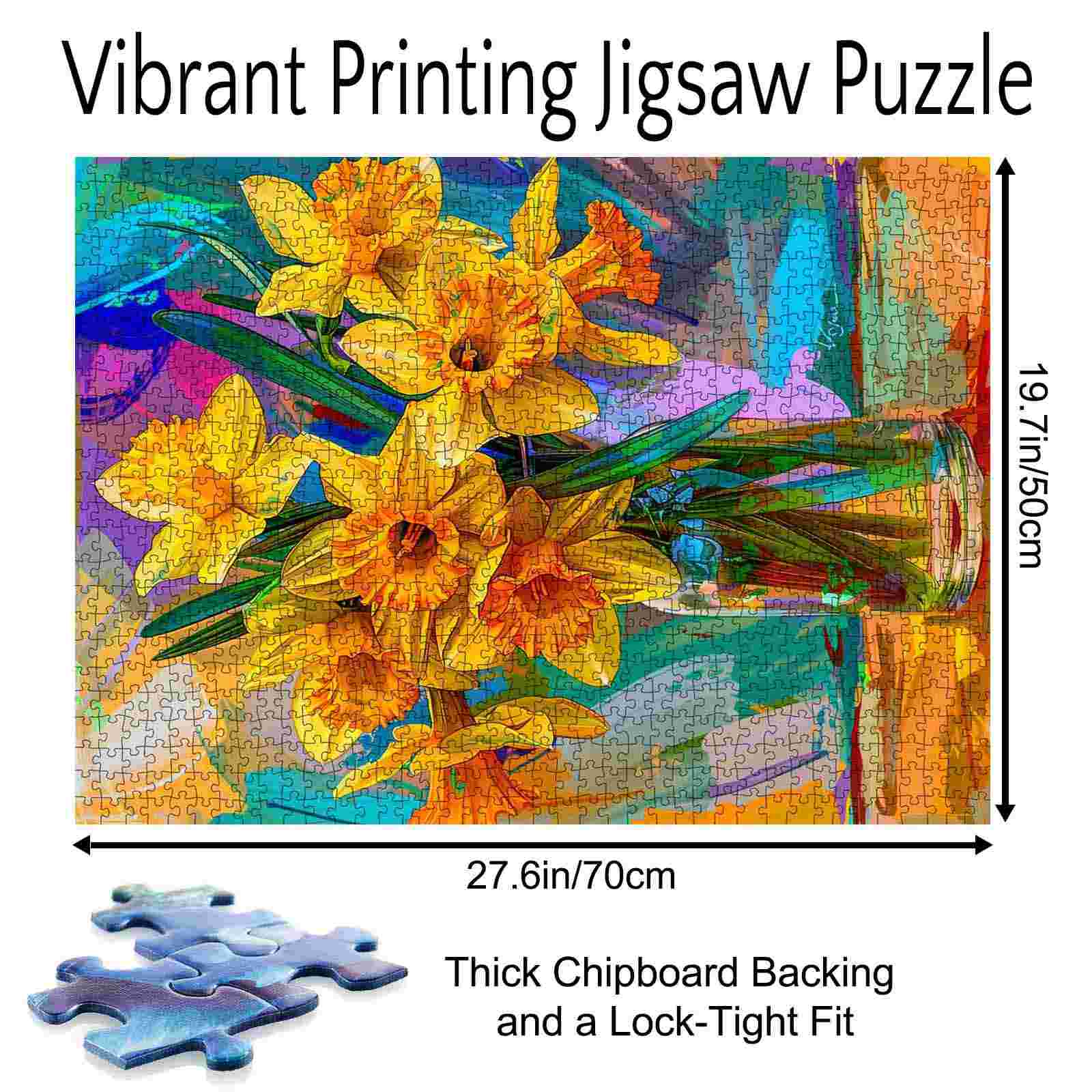 tucocoo-golden-daffodils-puzzle-1000-teile-narzissen-glasvase image 5
