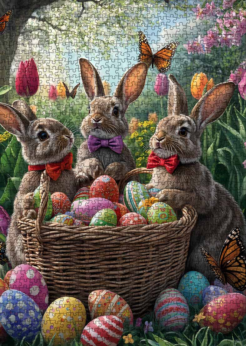 tucocoo-jigsaw-puzzles-easter-bunnies-puzzle-1000-teile-ostern image 2
