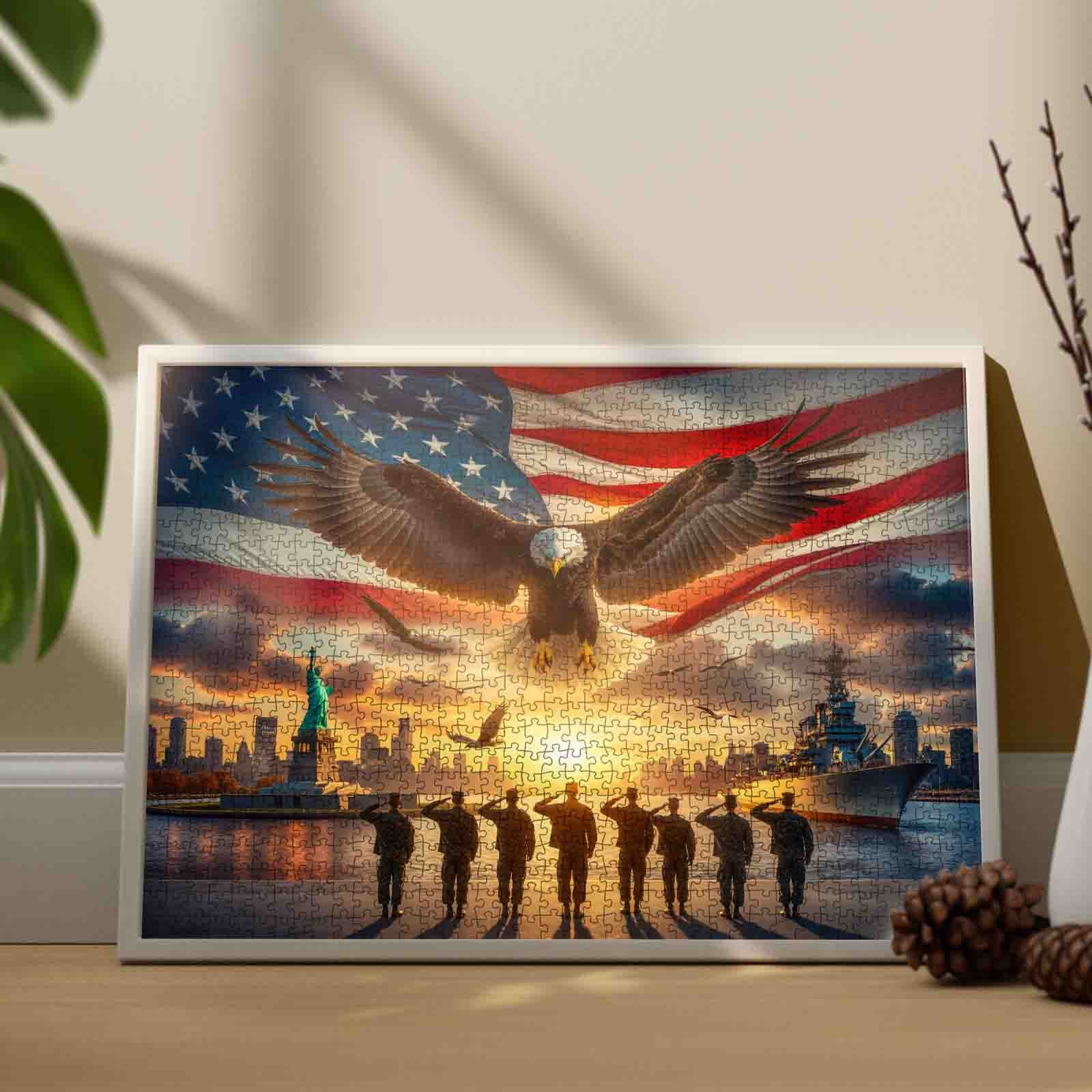 tucocoo-patriotic-eagle-soldiers-puzzle-1000-teile-usa image 3