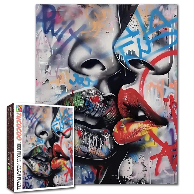 tucocoo-urban-passion-graffiti-kiss-puzzle-1000-teile image 1