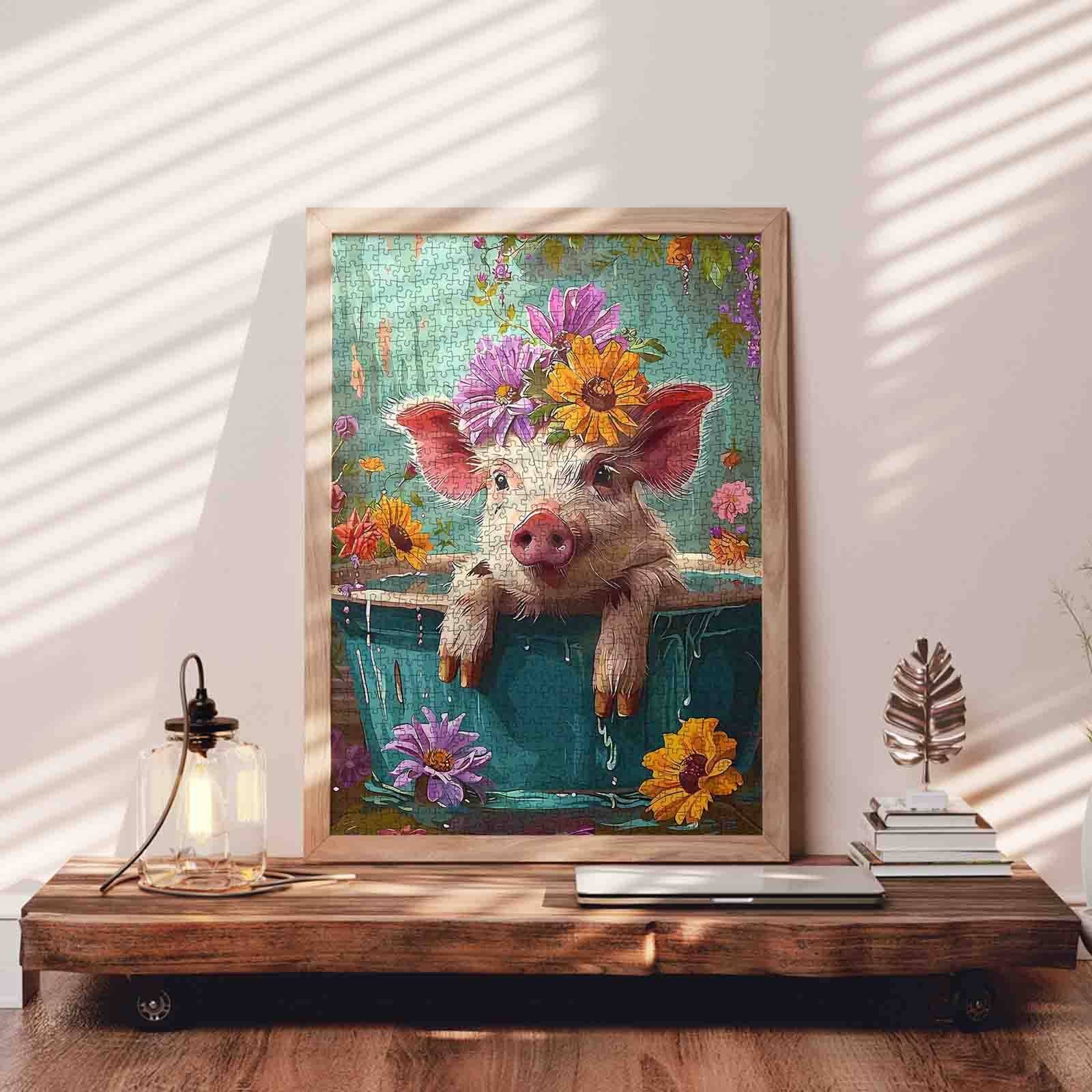 tucocoo-jigsaw-puzzles-adorable-pig-puzzle-1000-teile-badewanne image 3