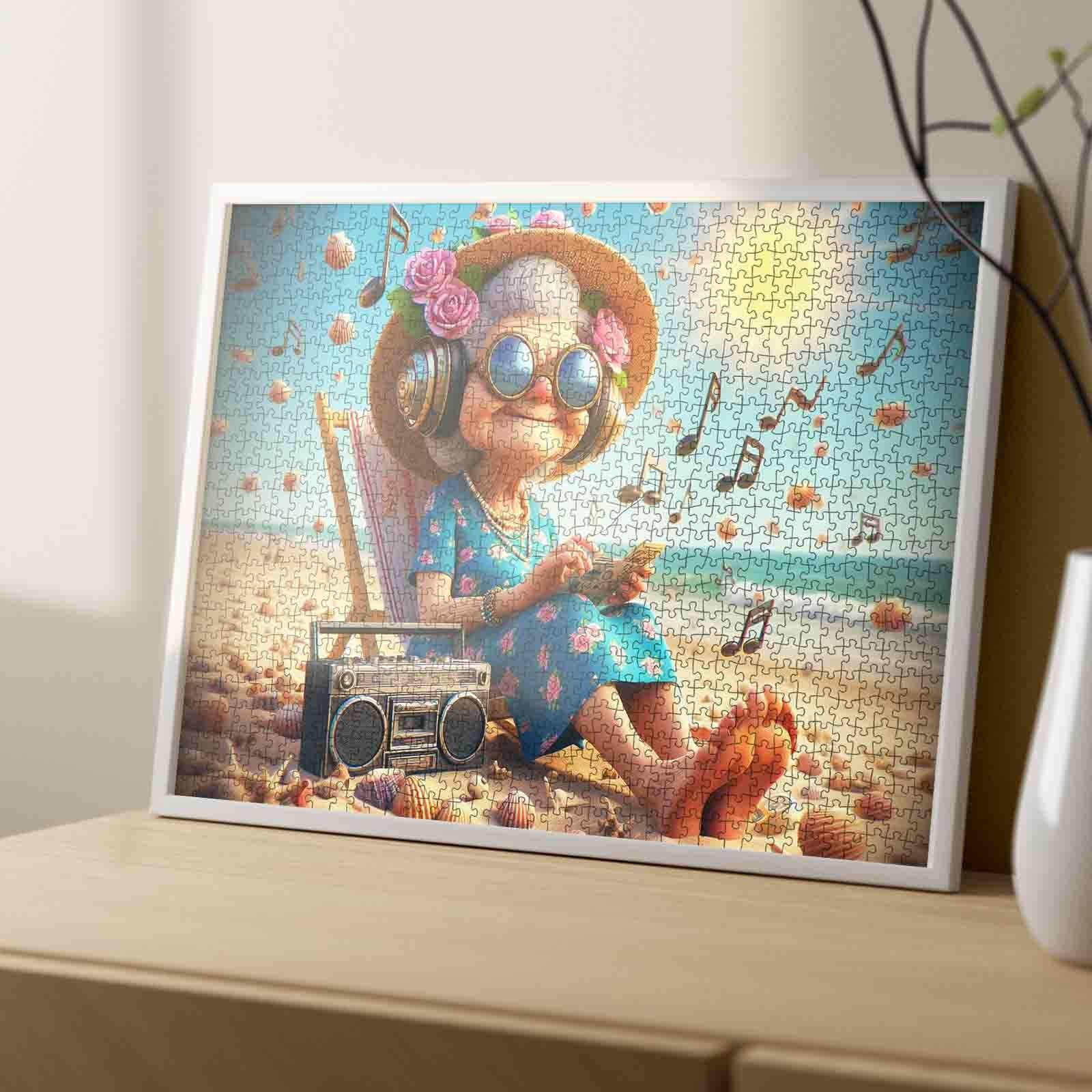 tucocoo-joyful-music-beach-granny-puzzle-1000-teile-strand image 4