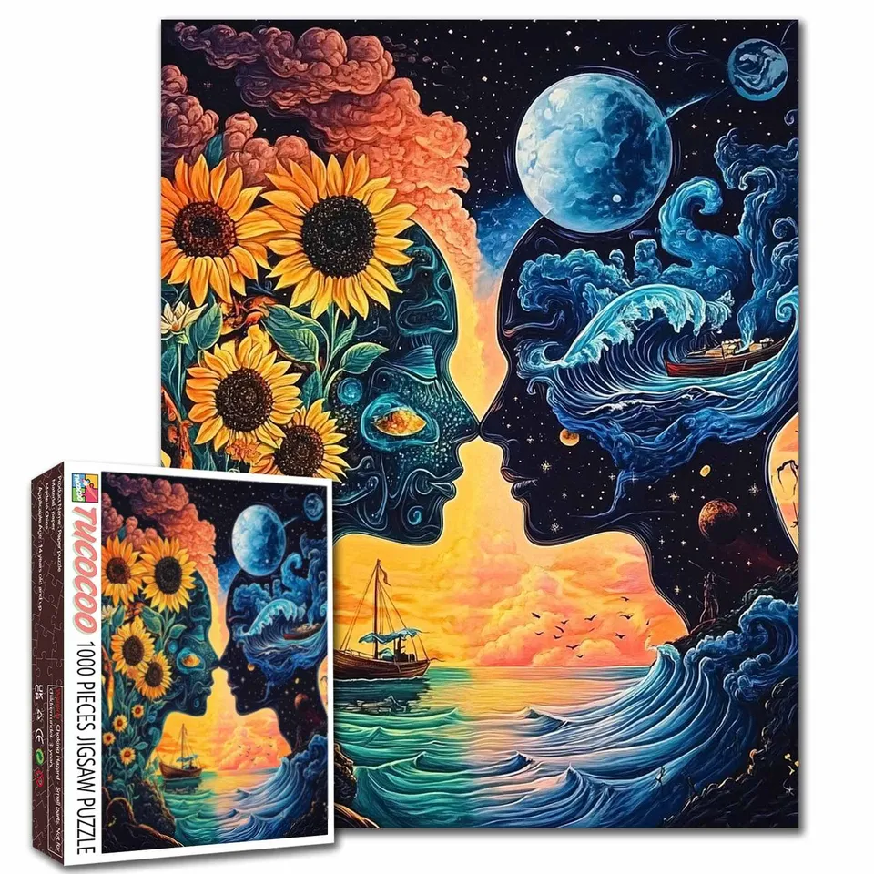 tucocoo-sunflower-ocean-dual-faces-puzzle-1000-teile-sonnenblumen image 1