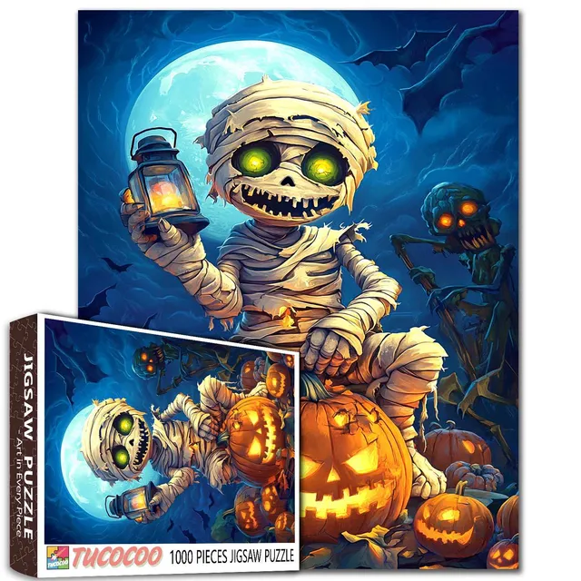 tucocoo-jigsaw-puzzles-halloween-mummy-lantern-puzzle-1000-teile image 1