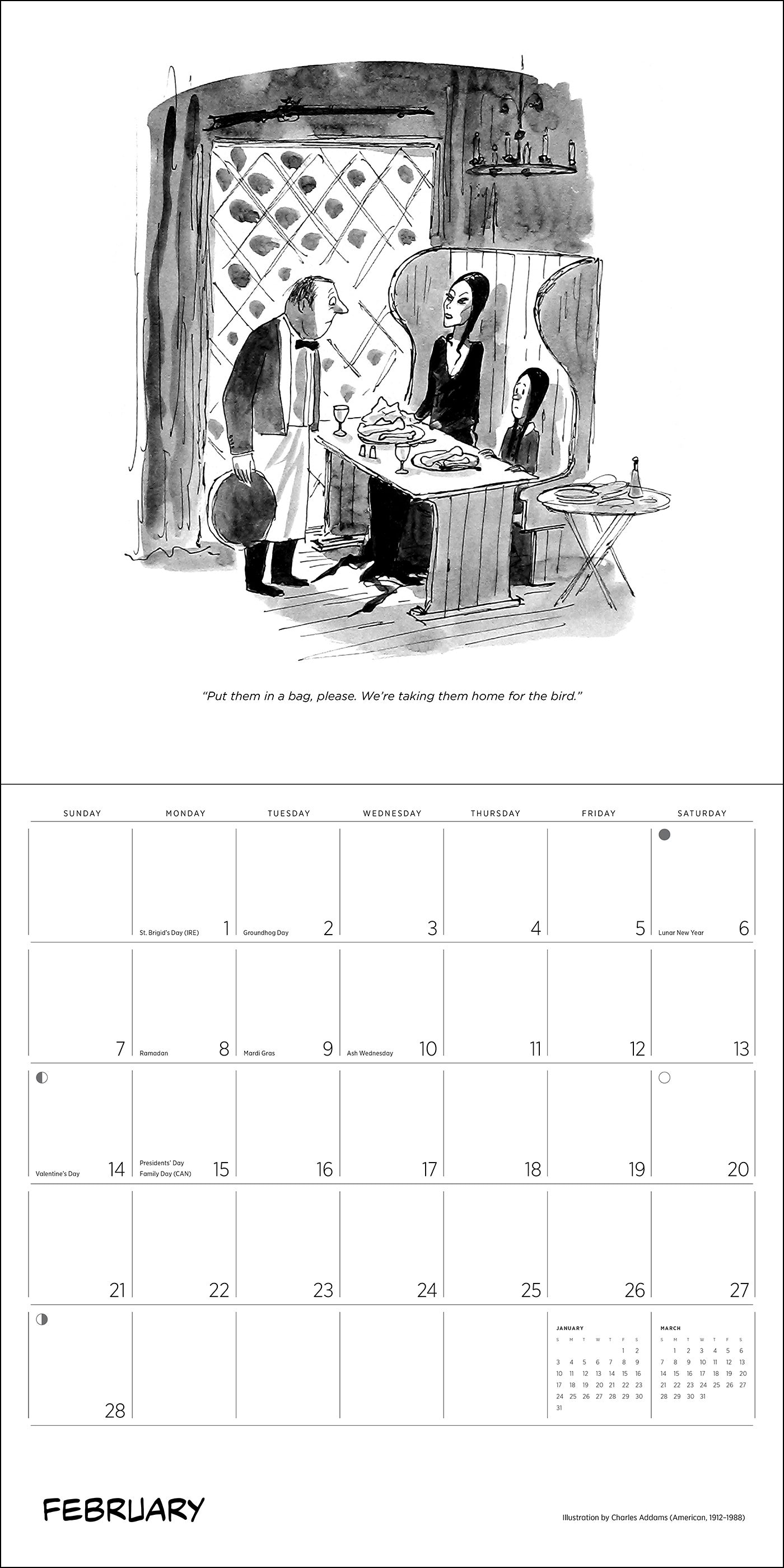pomegranate-charles-addams-addams-family-wandkalender-2027 image 3