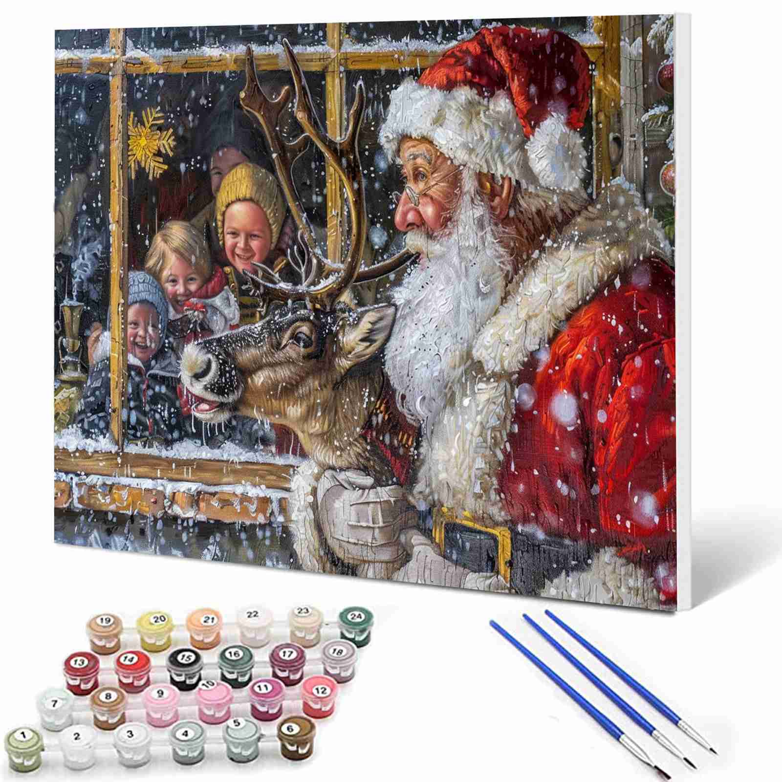 tucocoo-paint-by-numbers-santa-am-fenster-malen-nach-zahlen-ohne-rahmen image 1