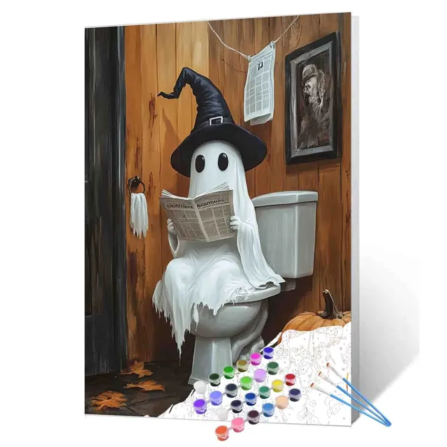 tucocoo-bathroom-ghost-malen-nach-zahlen-40x50-halloween image 1