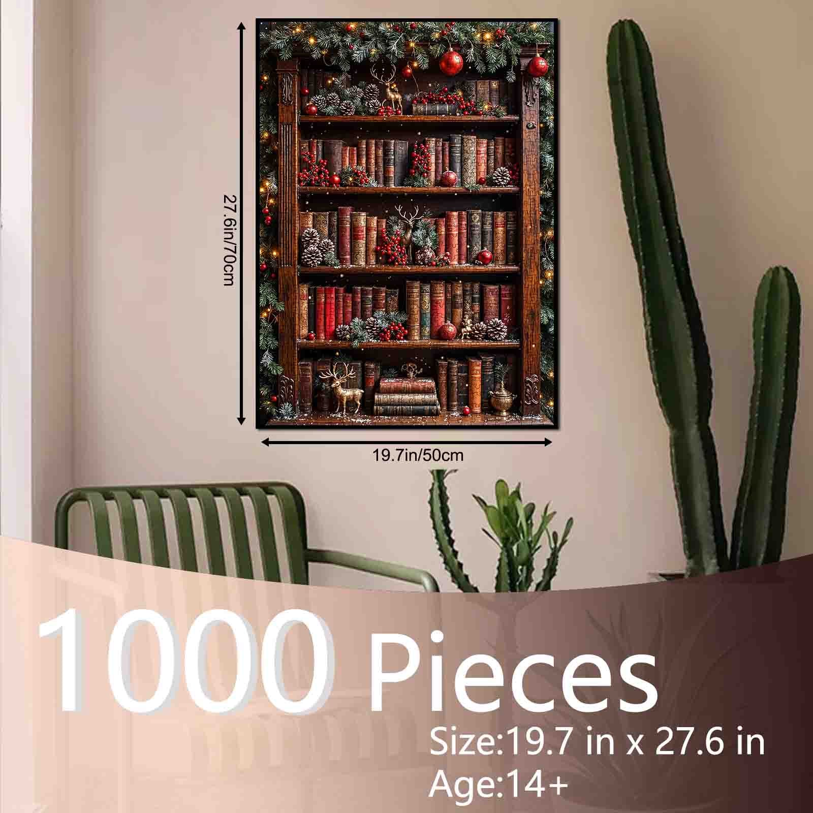 tucocoo-christmas-bookshelf-charm-puzzle-1000-teile-regal image 5