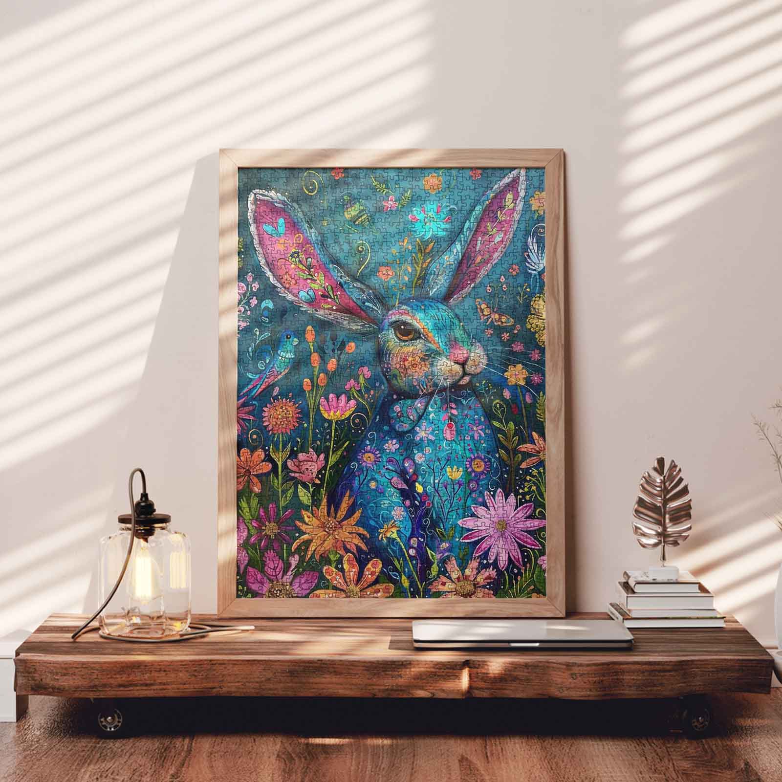 tucocoo-floral-rabbit-puzzle-1000-teile-hase-blumen image 3
