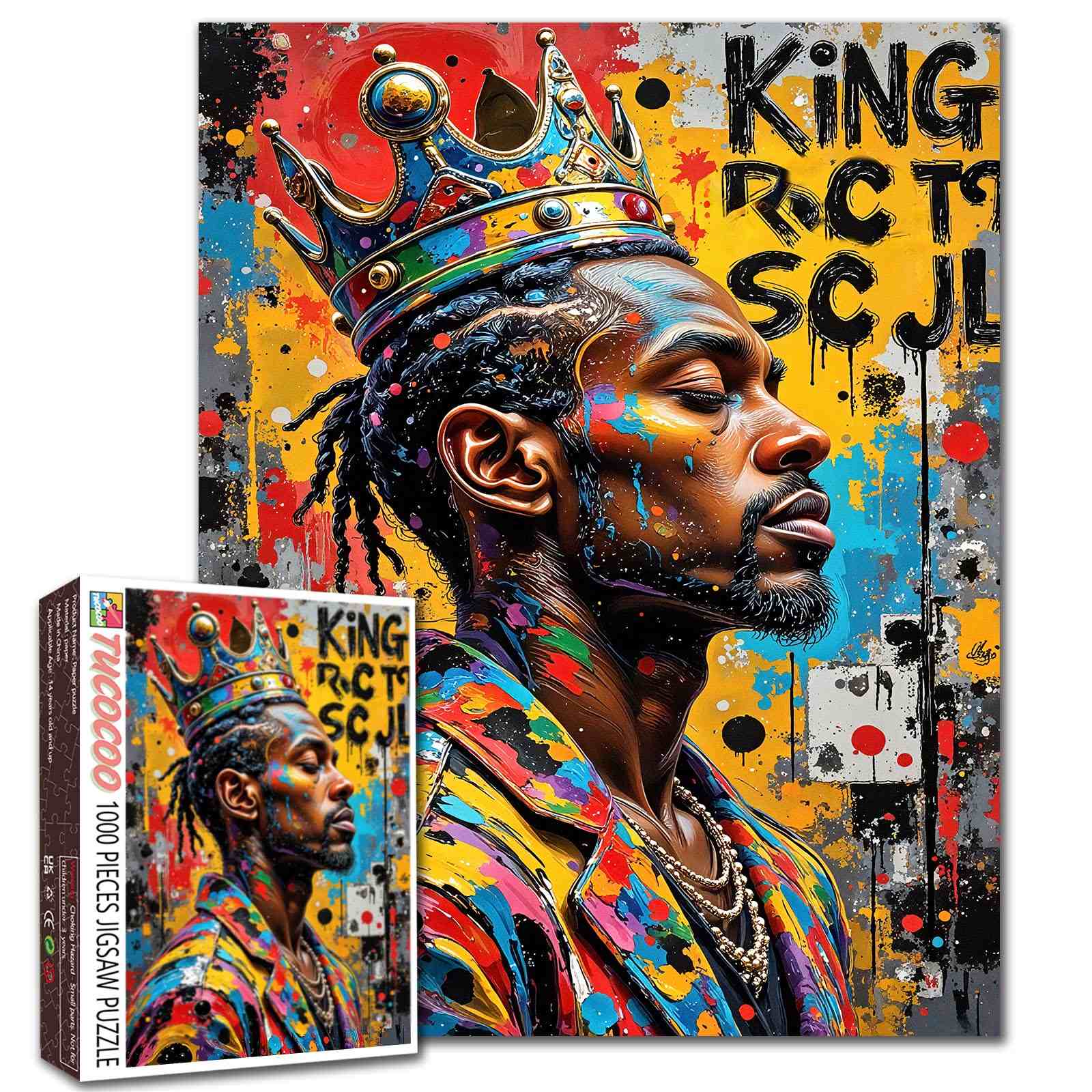 tucocoo-african-king-graffiti-puzzle-1000-teile-street-art image 1