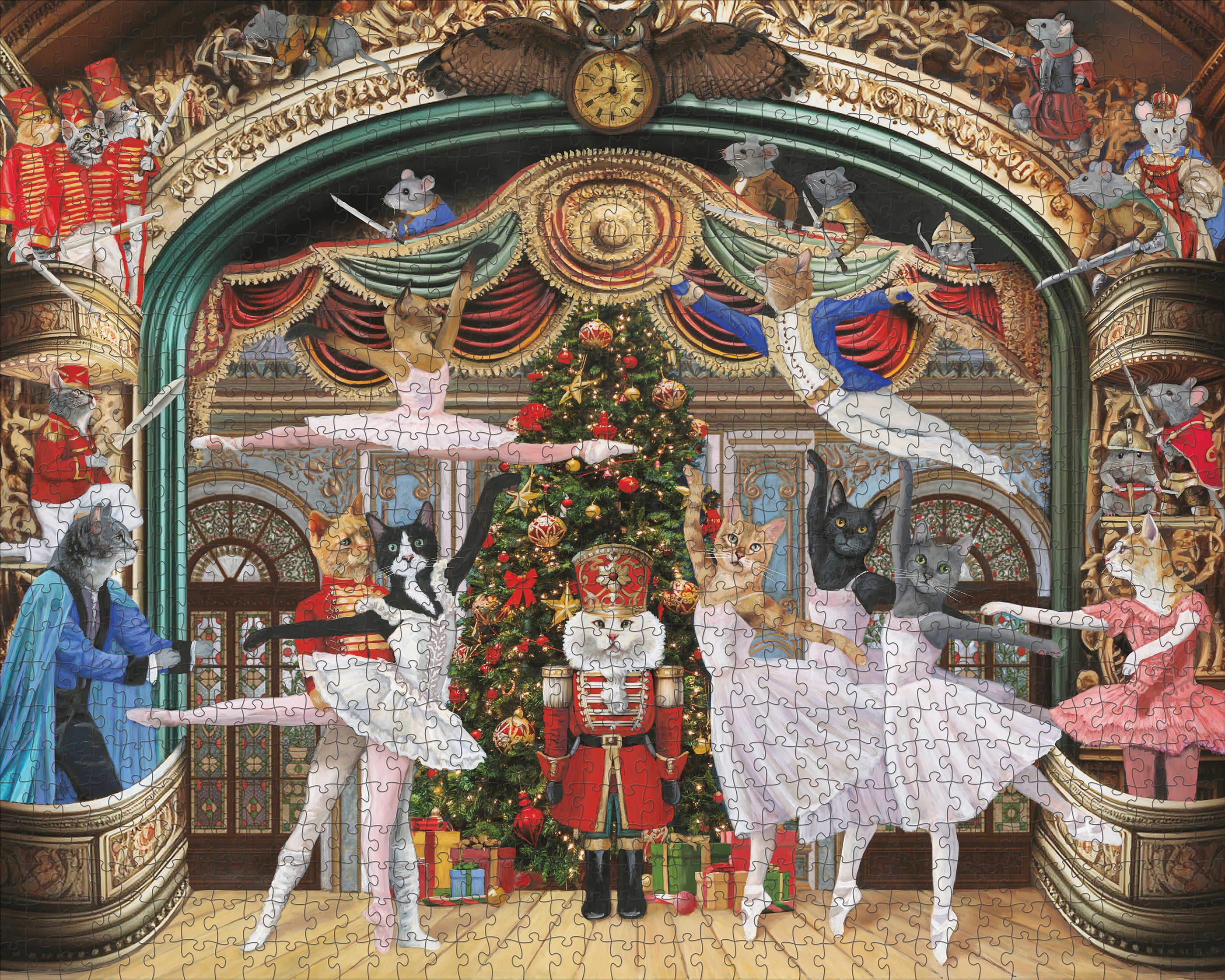 pomegranate-nutcracker-kitties-puzzle-1000-teile-katzen image 2