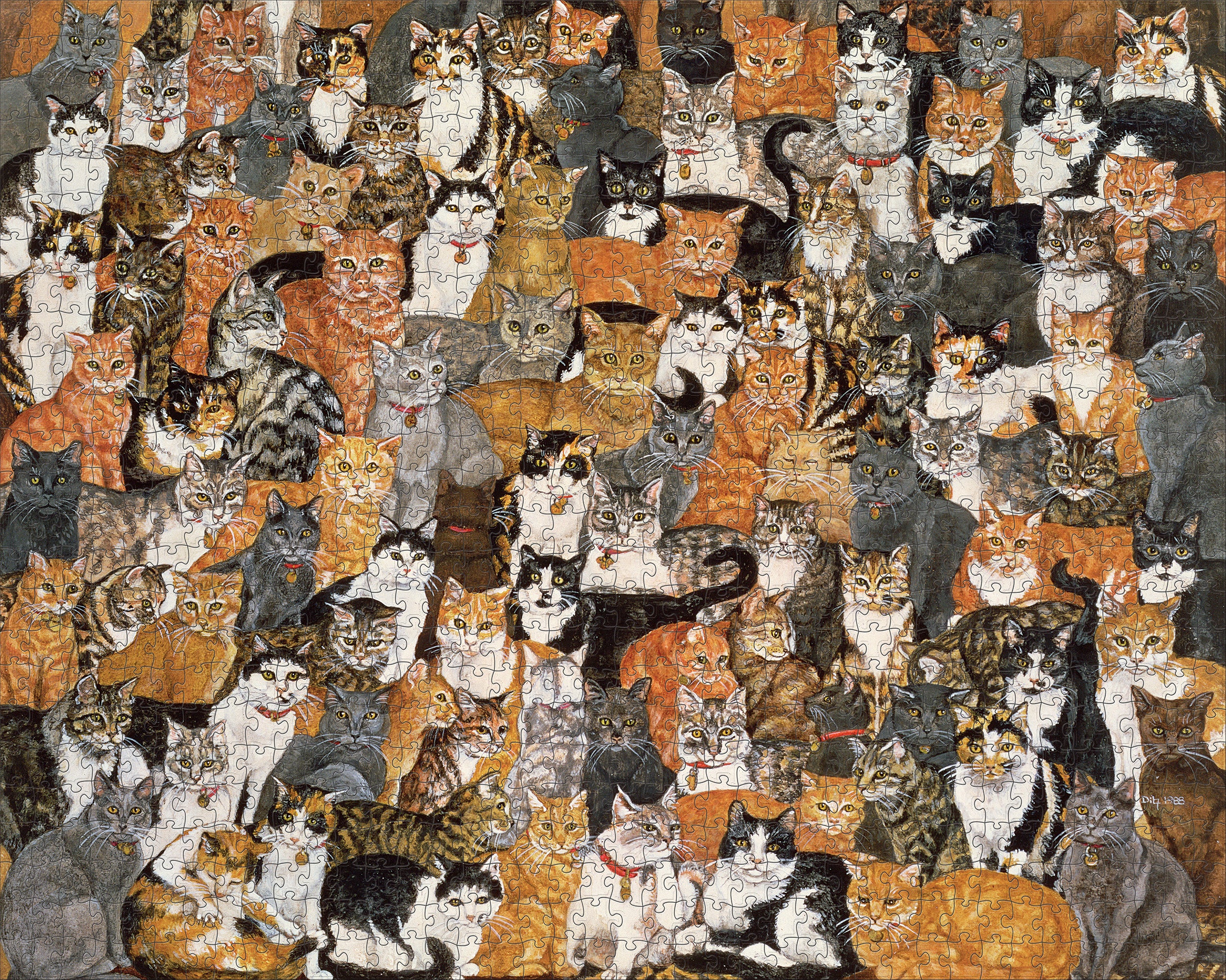 pomegranate-ditz-double-cat-spread-puzzle-1000-teile-katzen image 2