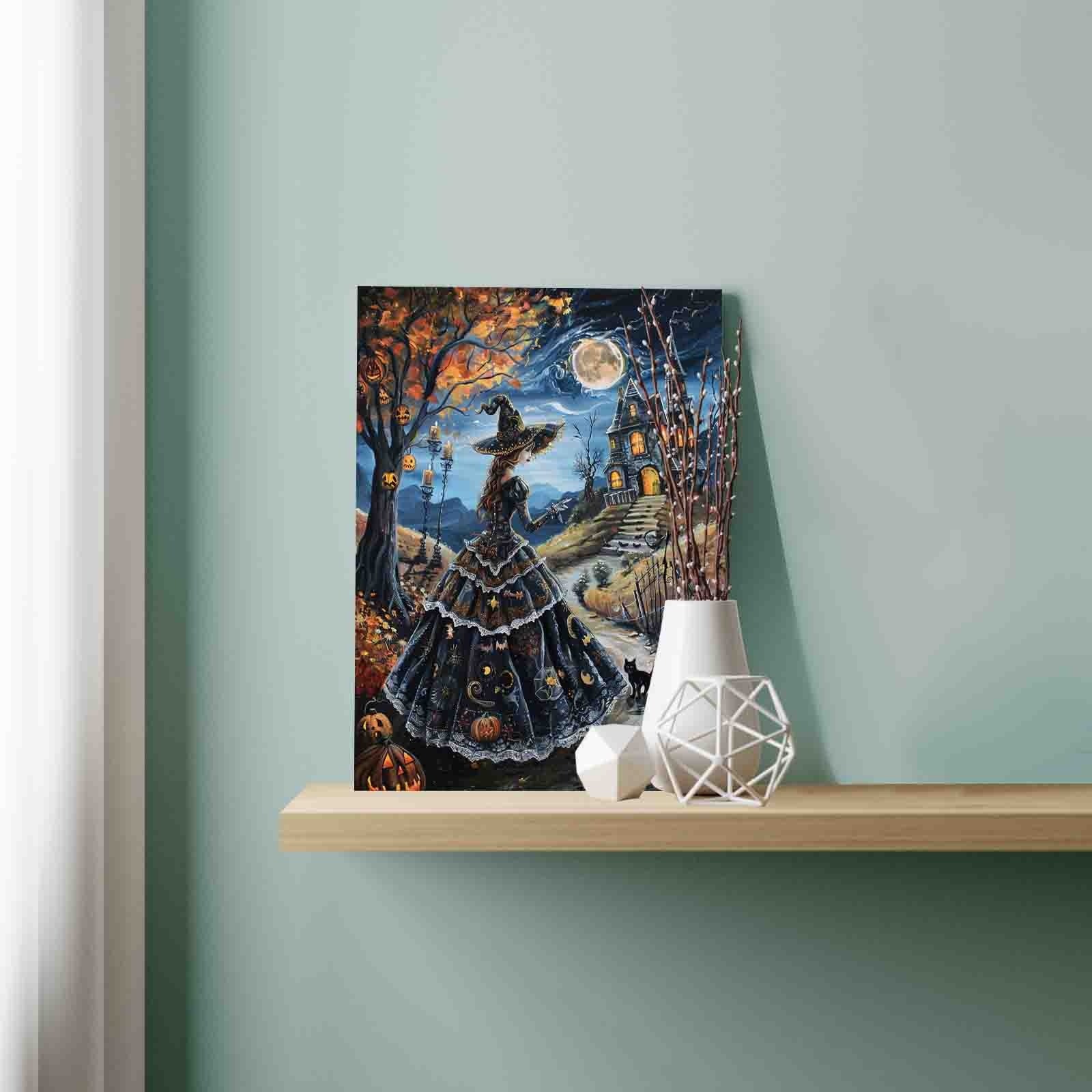tucocoo-paint-by-numbers-witch-under-moonlight-mansion-malen-nach-zahlen image 3