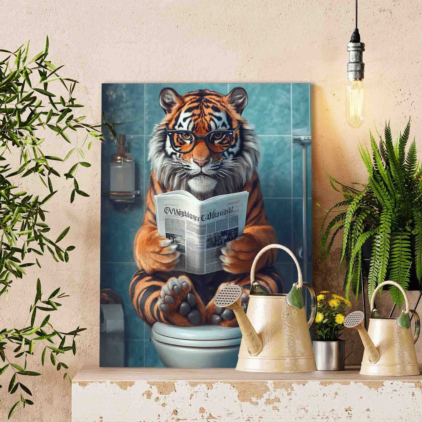 tucocoo-toilet-reading-tiger-malen-nach-zahlen-40x50 image 2