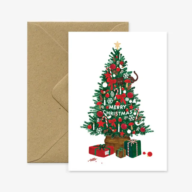all-the-ways-to-say-christmas-tree-gru-karte-a6-goldfolie image 1